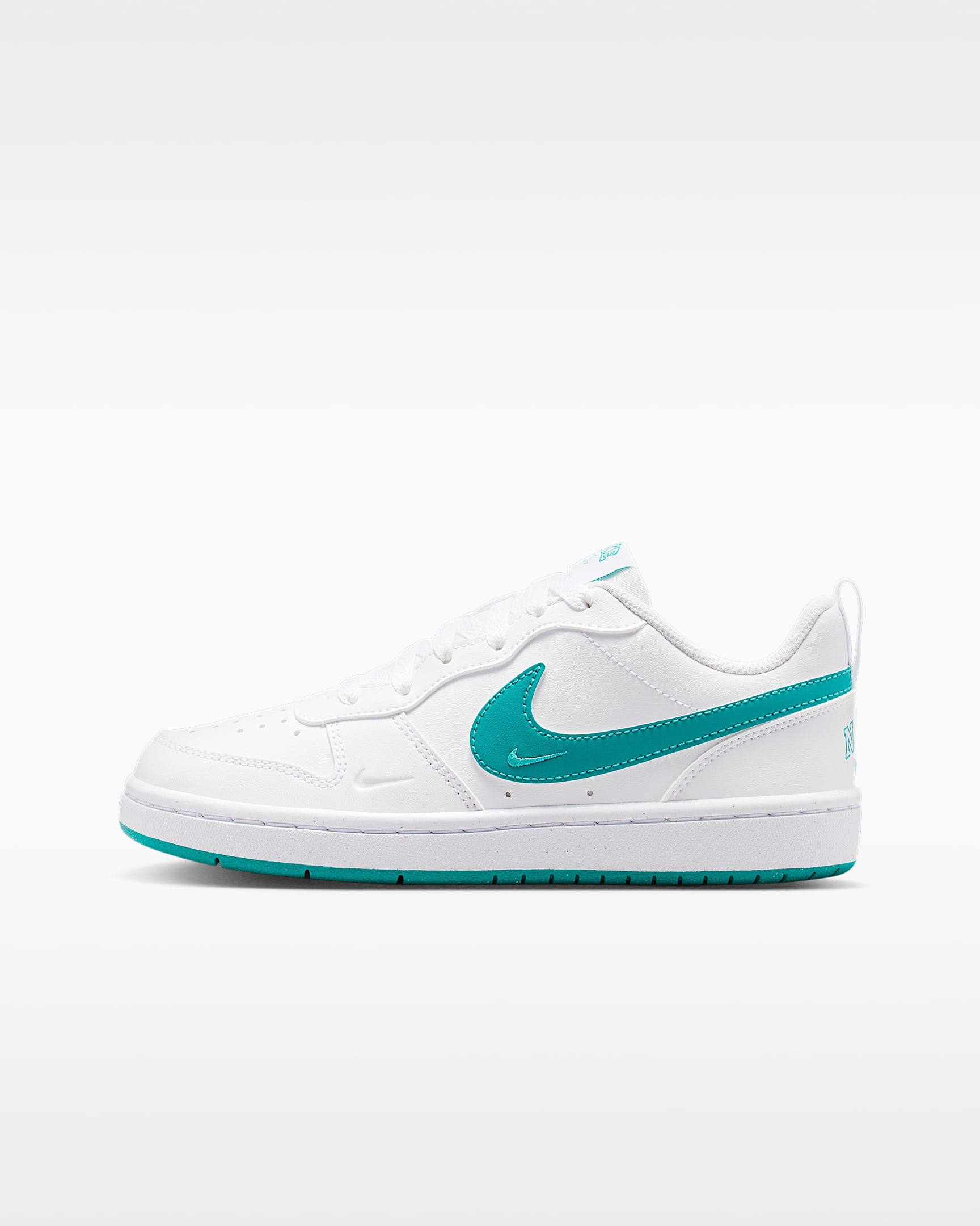 Nike Court Borough Low 耐克酷菠萝大童运动鞋 - 白色/能量绿