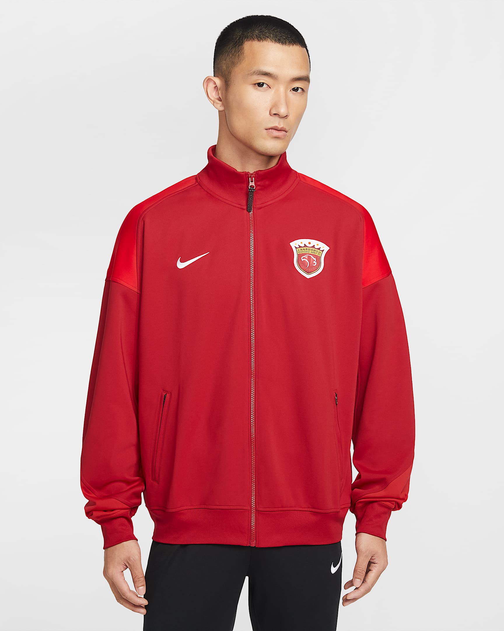 上海海港足球俱乐部 Nike Dri-FIT Academy Pro Anthem 男子速干加绒夹克 - 健身红/运动红/白色