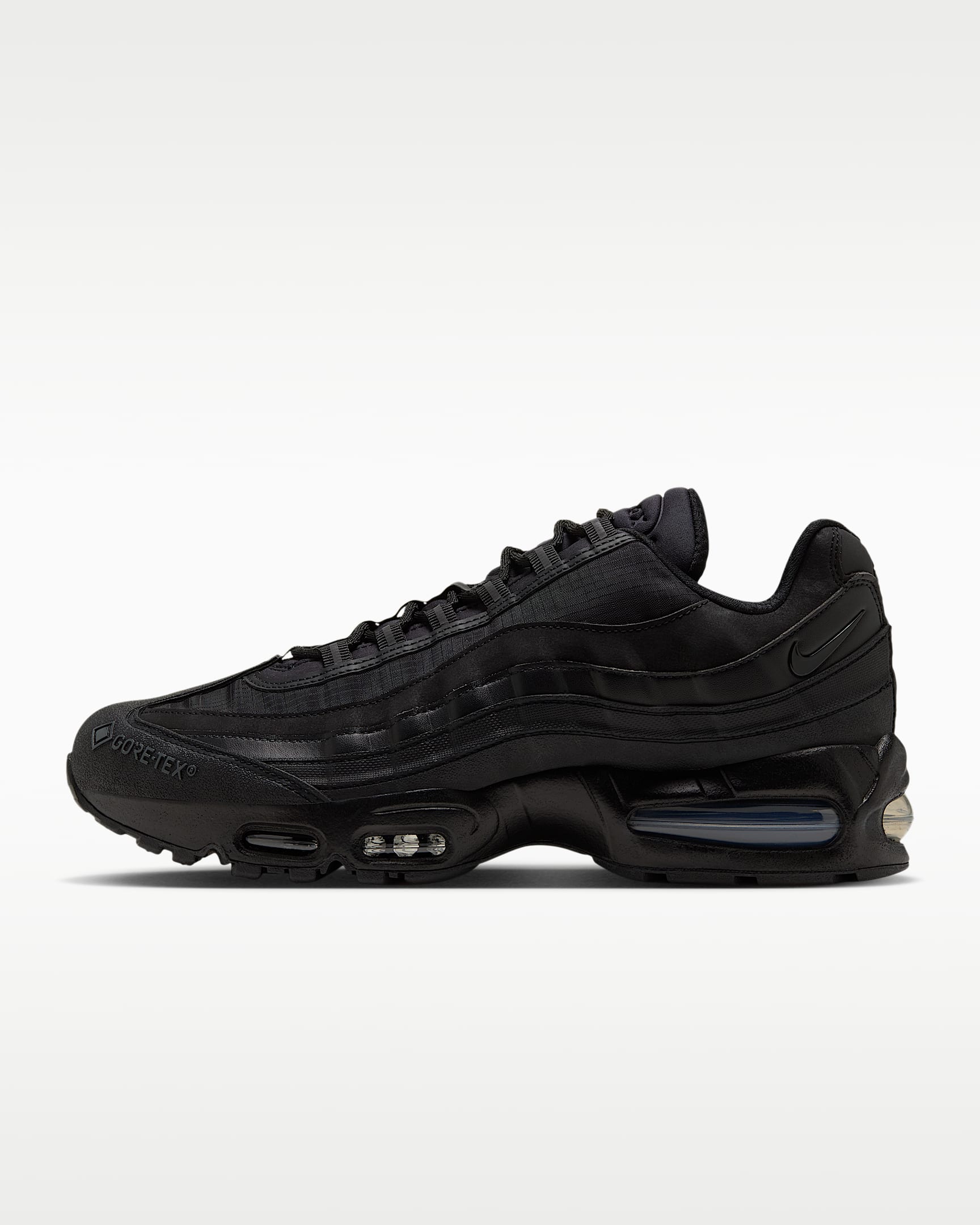 Nike Air Max 95 Big Bubble GORE-TEX 男子冬季款防水运动鞋 - 黑/黑/芬蓝/黑