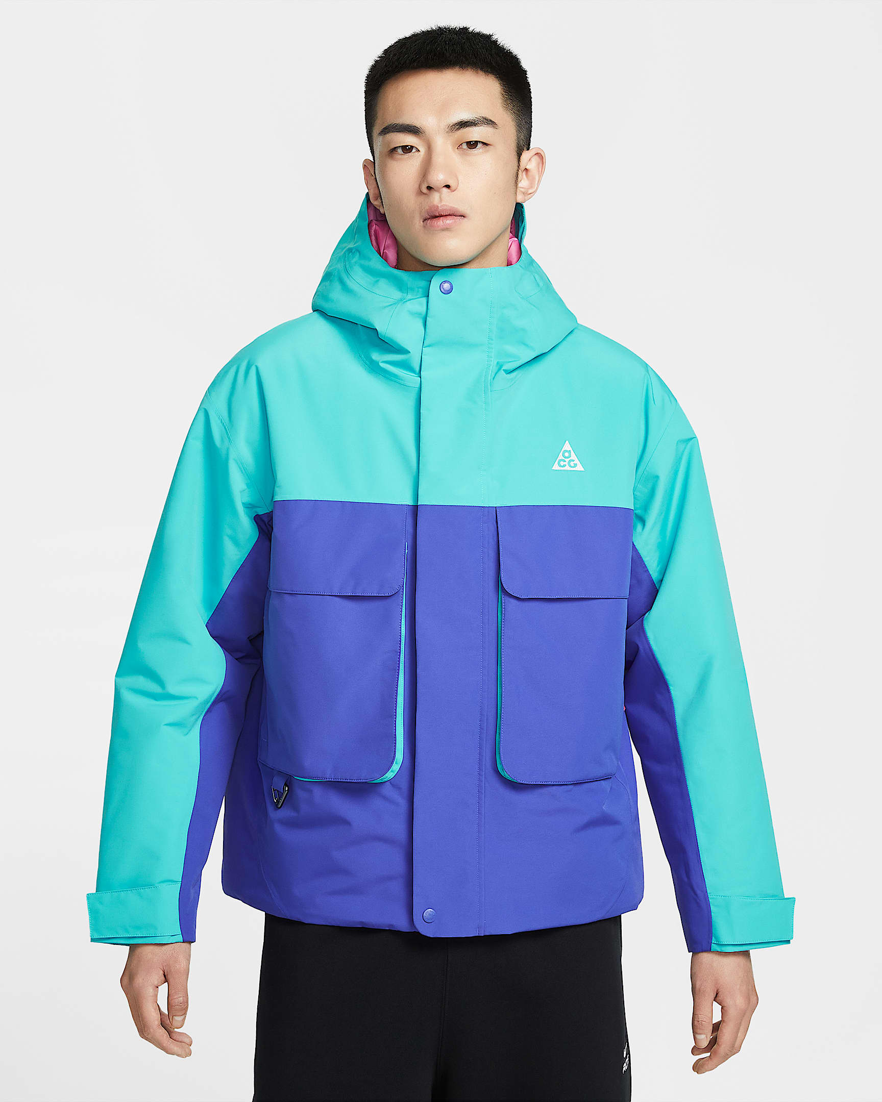 Nike ACG PrimaLoft® "Skull Peak" Storm-FIT 男子防风拒水夹克 - 仙人掌绿/亚紫粉/黑/山峰白