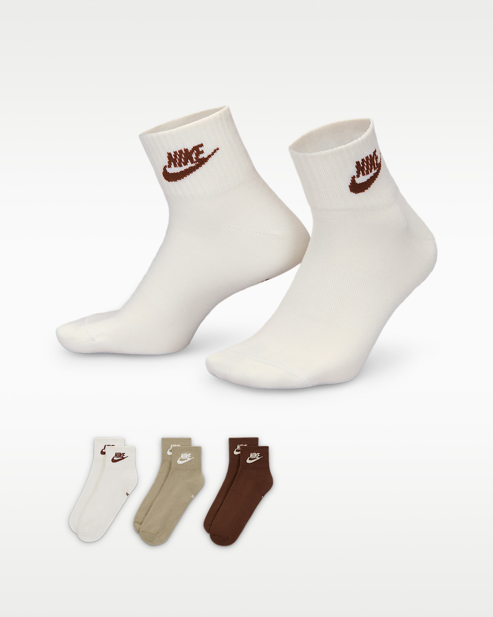 Nike Everyday Essential 运动短袜（3 双） - 多色