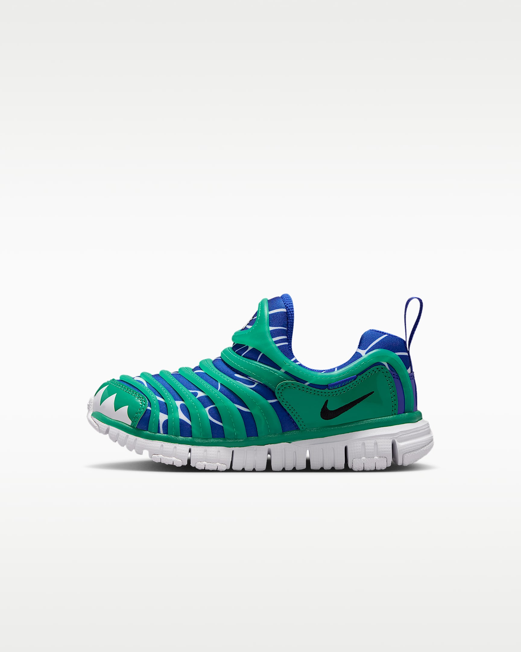 Nike Dynamo Free 耐克毛毛虫幼童运动鞋 - 体育场绿/游戏宝蓝/足球蓝/黑
