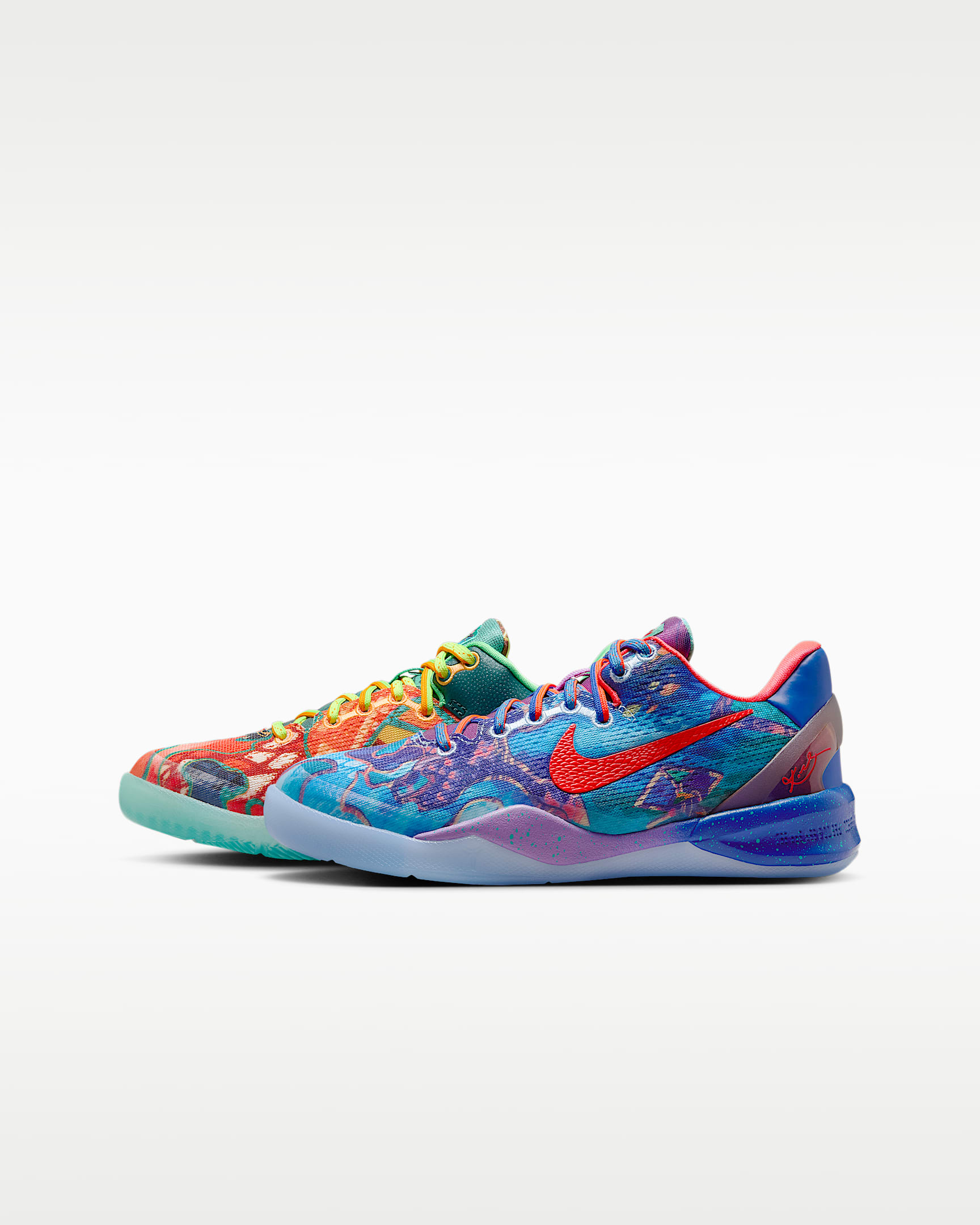 Kobe VIII Nike 科比系列大童实战篮球鞋 - 电力橙/亮深红/荧光黄