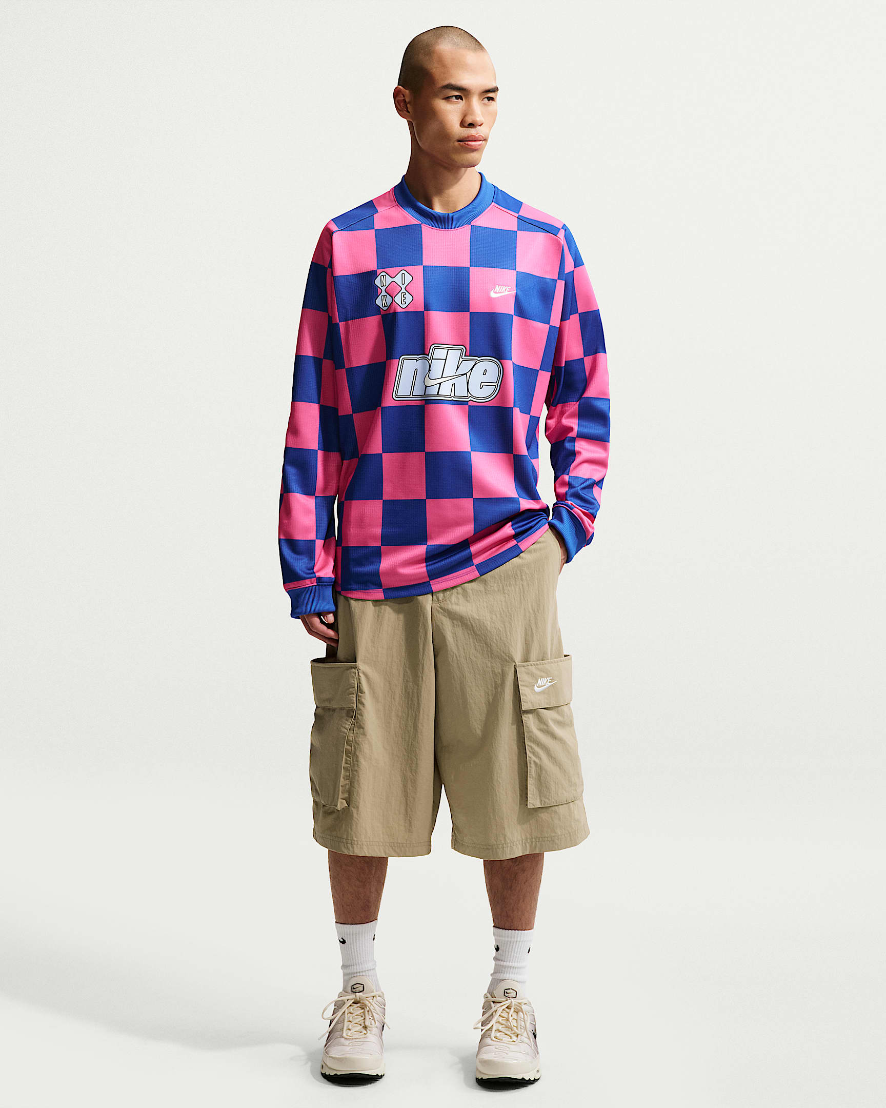 Nike Sportswear Club 男子 Oversize 风工装短裤 - 杏茶色/白色