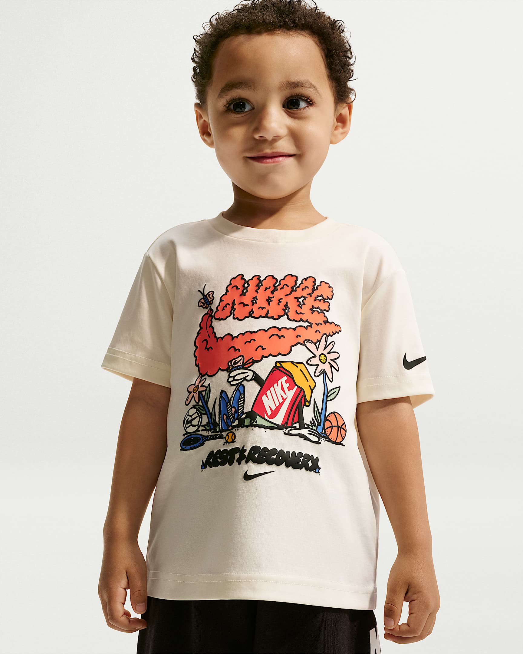 Nike Cloudy 婴童印花T恤 - 帆白