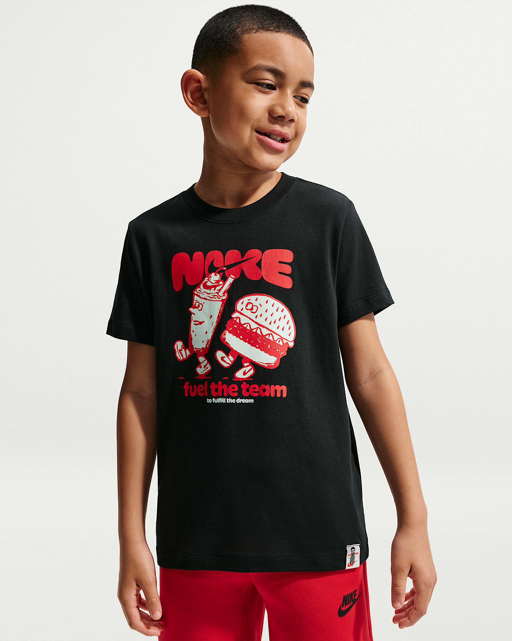 Nike Sportswear 大童短袖T恤 - 黑