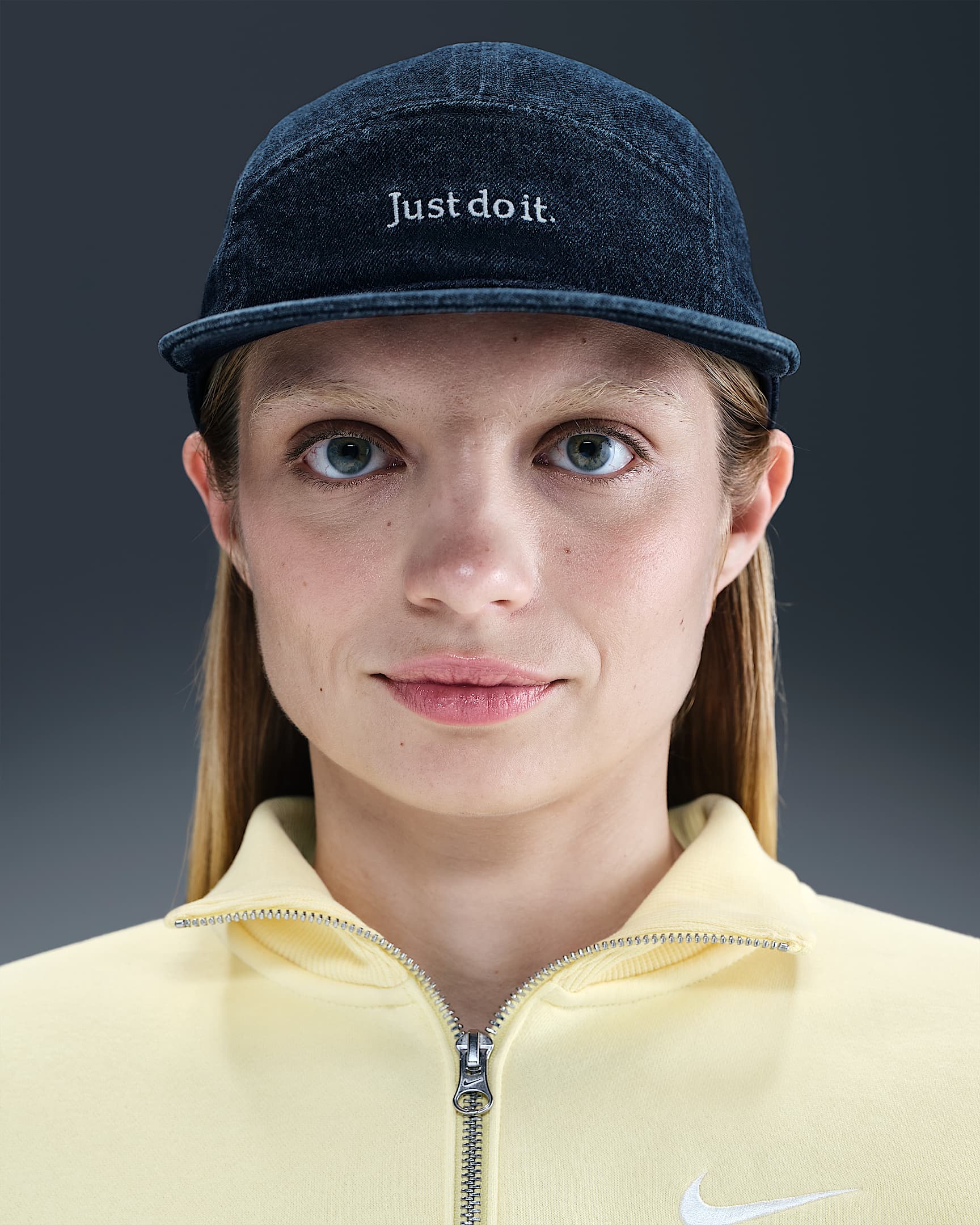 Nike Fly 软顶牛仔运动帽 - 大学深蓝/大学深蓝/白色