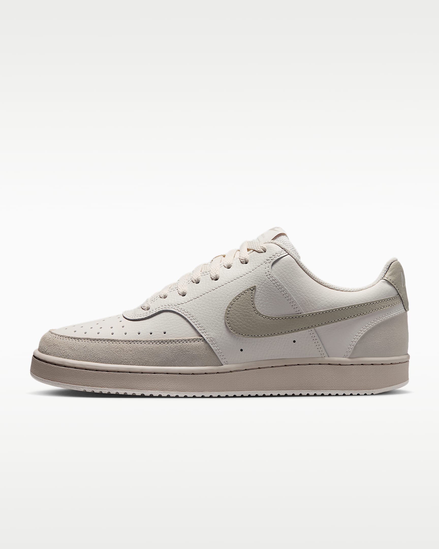 Nike Court Vision Low Suede 男子运动鞋 - 幻影灰白/奶白 II