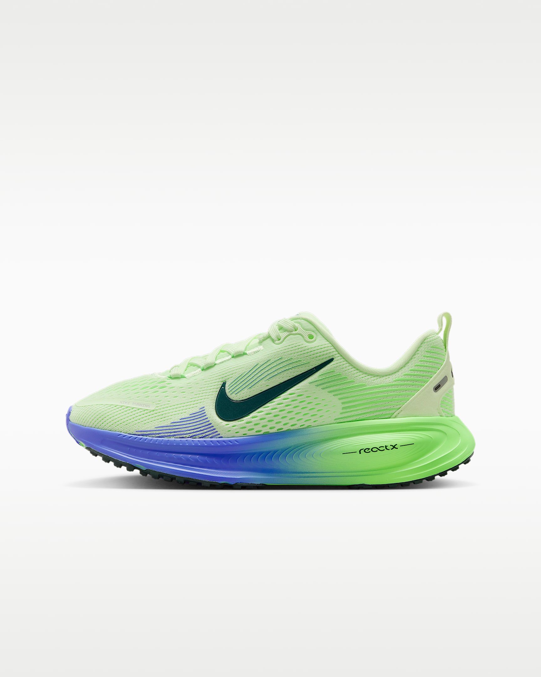 Nike Vomero 18 耐克小迈柔大童公路跑步鞋 - 浅荧光黄/浅荧光黄/宝石蓝/黑云衫绿