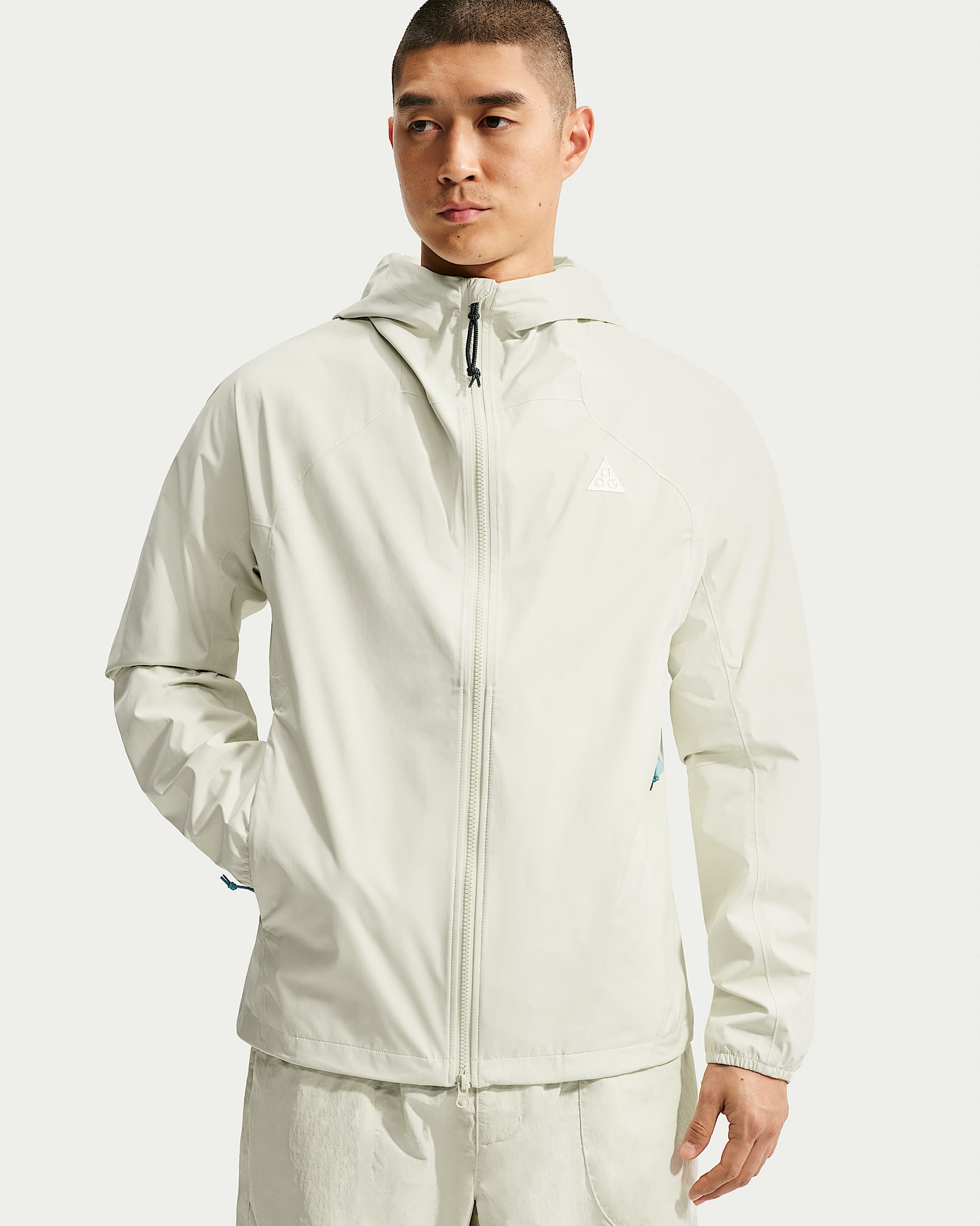 Nike ACG "Phantazma" Storm-FIT ADV 2.5L 男子防风防水夹克硬壳冲锋衣 - 海玻璃色/海玻璃色/波罗的海蓝/山峰白