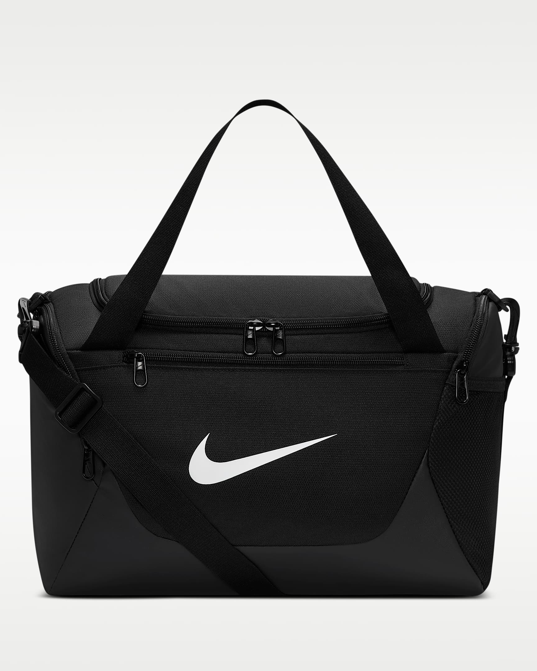 Nike Brasilia 训练行李包 - 黑/黑/白色