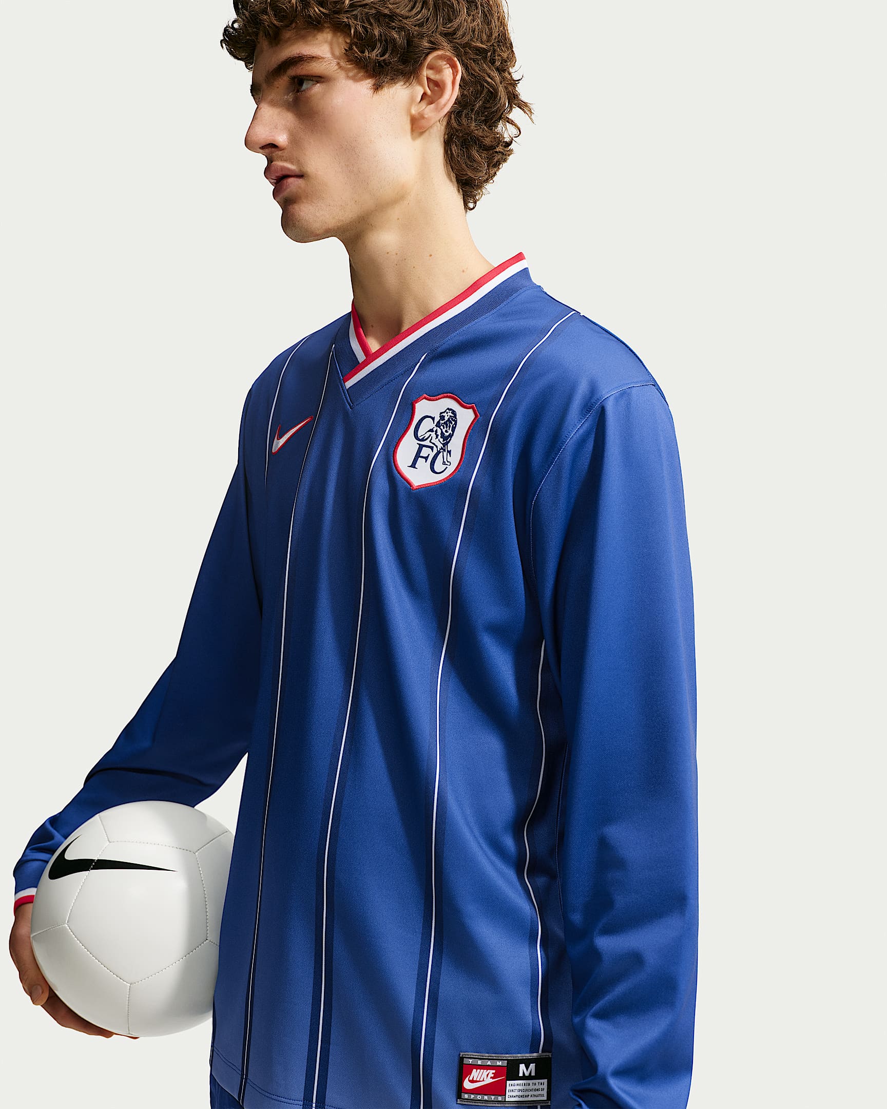 切尔西足球俱乐部 Energy Third Nike Dri-FIT 男子速干足球长袖球衣 - 灯草蓝/全球红/白色