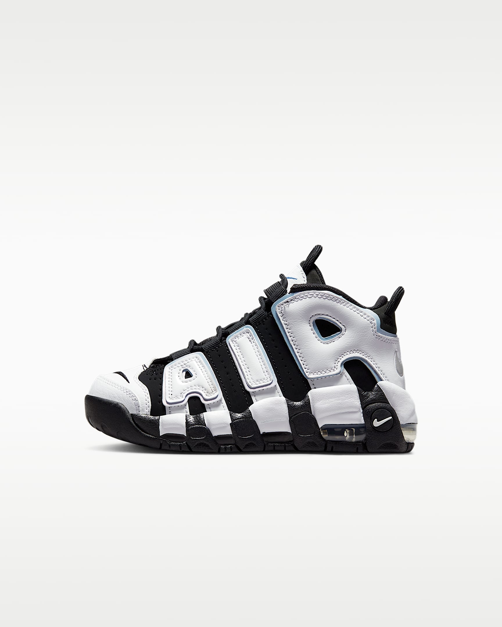 Nike Air More Uptempo 幼童运动鞋 - 黑/多色/狂喜钴蓝/白色