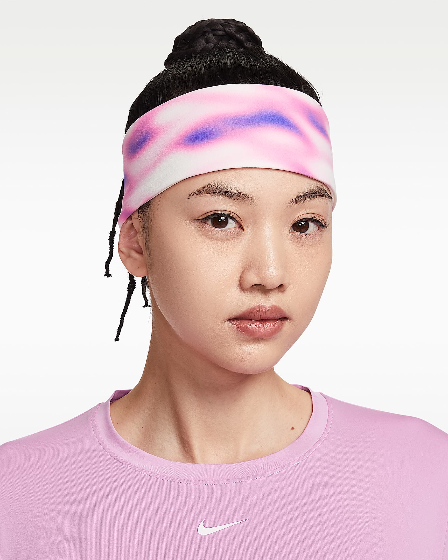 Nike Fury Elevate Dri-FIT 速干头带（1 条） - 浅品红/帆白/宝石蓝