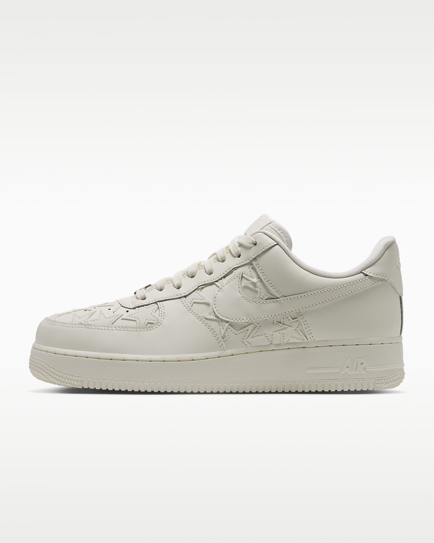 Nike Air Force 1 '07 Edge 男子空军一号运动鞋 - 帆白/金属银/帆白