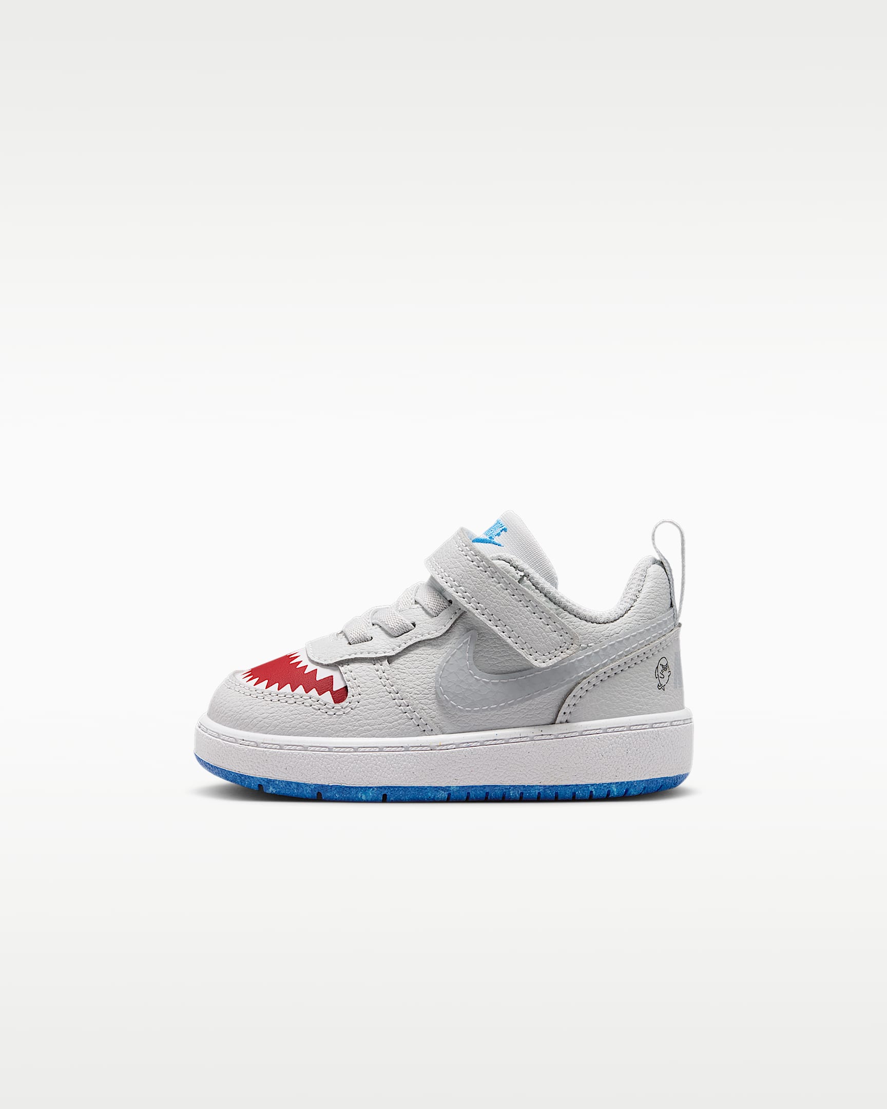 Nike Court Borough Low 耐克酷菠萝婴童运动鞋 - 白金色/大学红/游戏宝蓝/狼灰