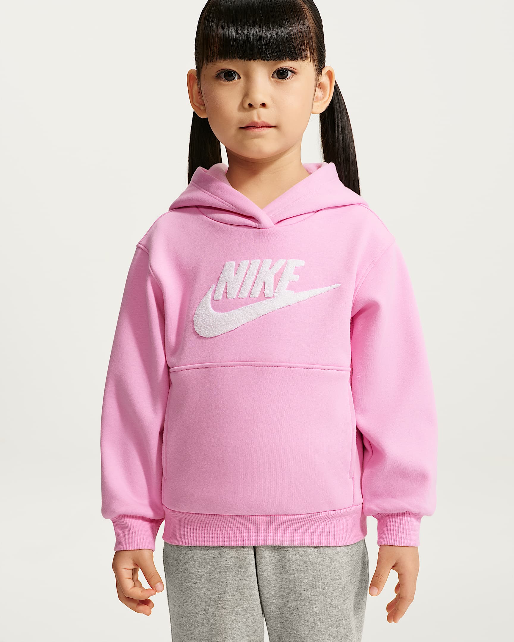 Nike Club 婴童加绒套头连帽衫 - 上升粉