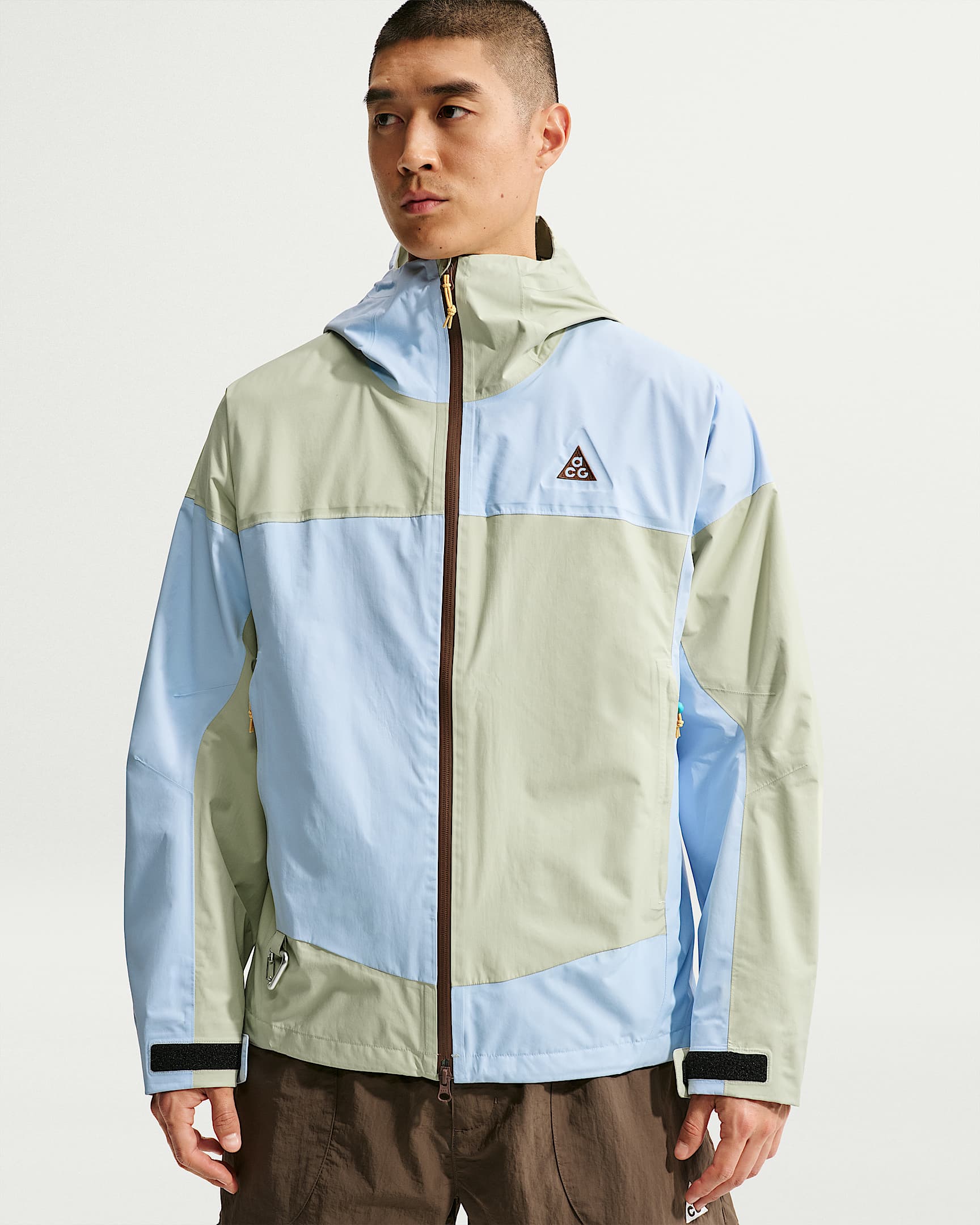 Nike ACG Storm-FIT ADV 2.5L 男子防风防水夹克硬壳冲锋衣 - 浅橄榄绿