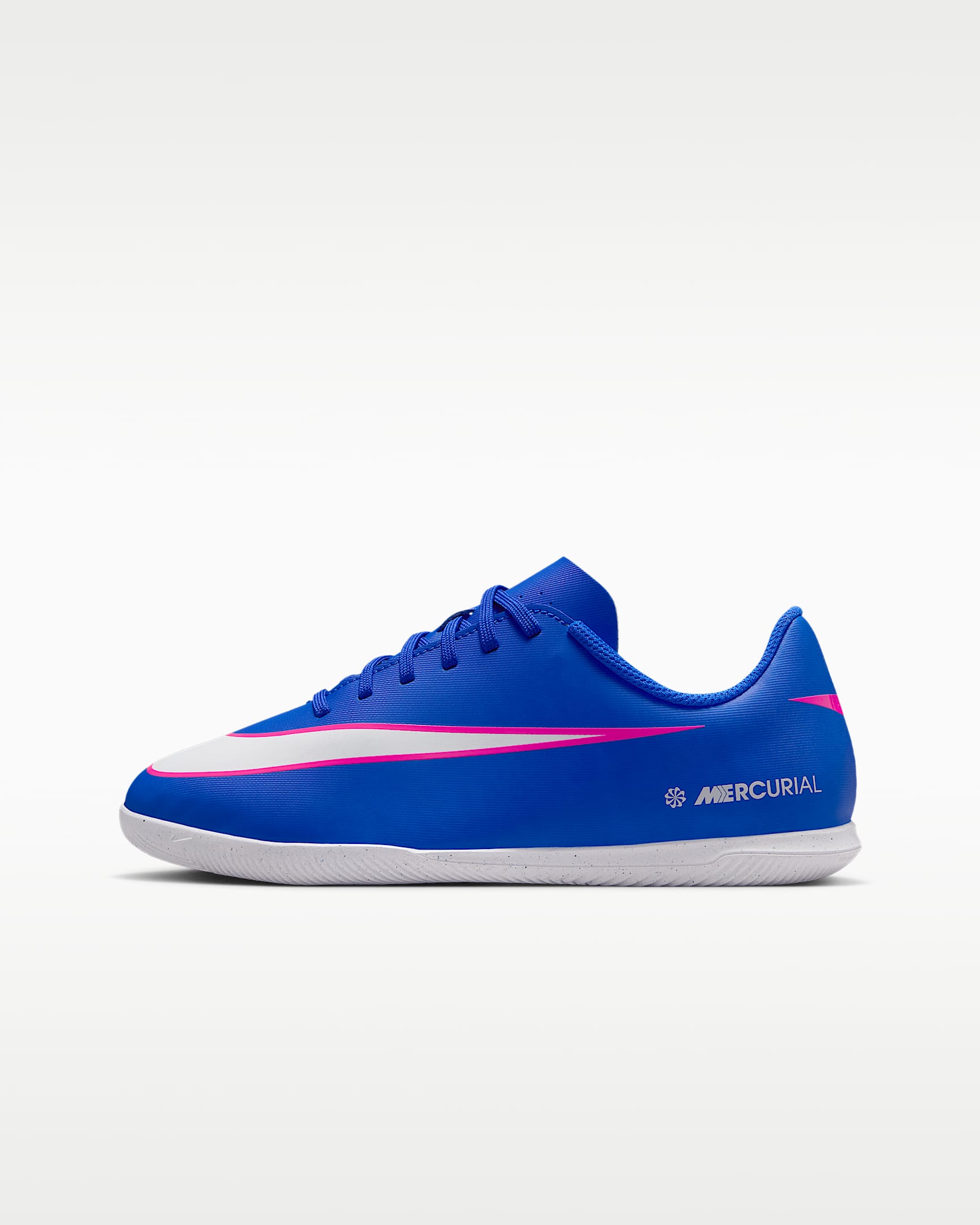 Nike Jr. Mercurial Vapor 16 Club 耐克刺客系列大童 IC 室内/球场低帮足球鞋 - 赛车蓝/白色