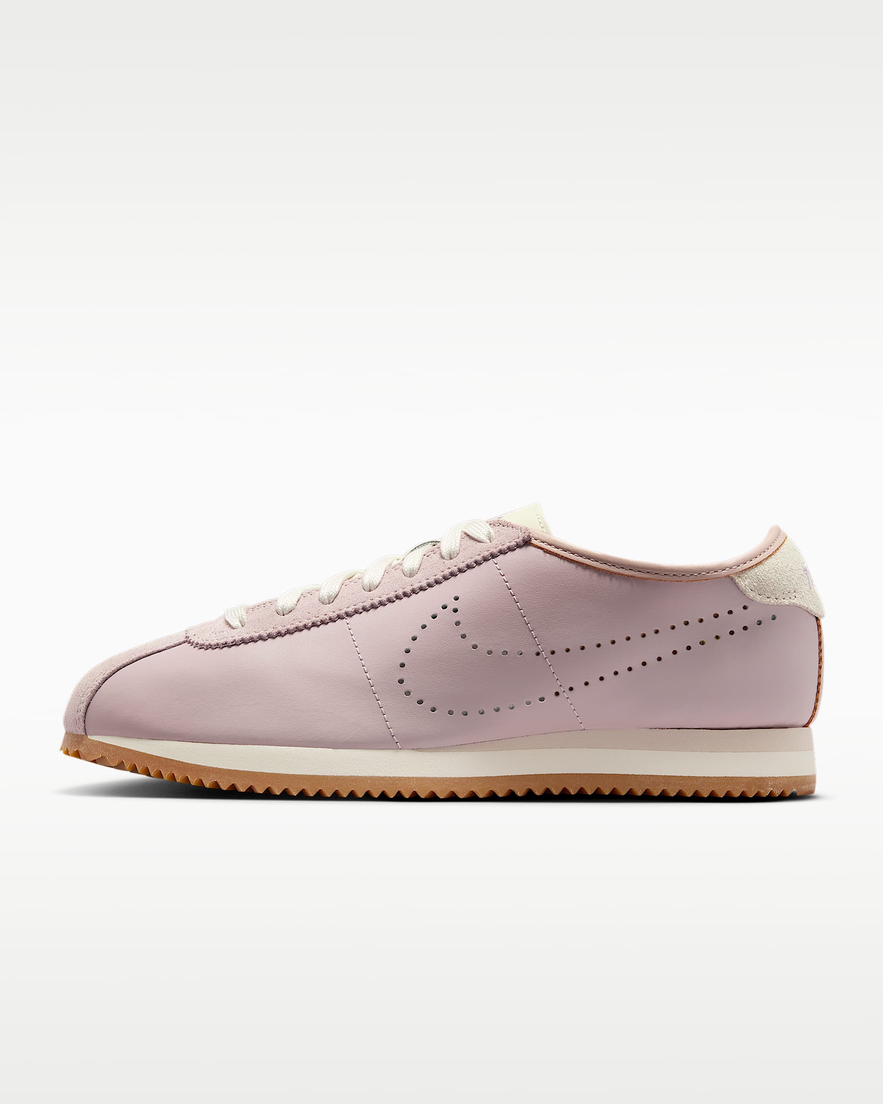Nike Cortez Leather 女子运动鞋 - 微粒玫瑰红/帆白/橡皮浅褐/浅土褐