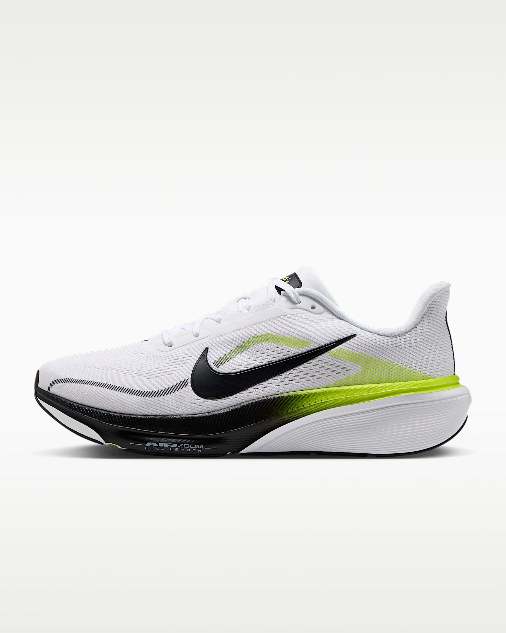 Nike Pegasus 42 耐克飞马男子公路跑步鞋 - 白色/亮眼柠檬黄/白色/黑