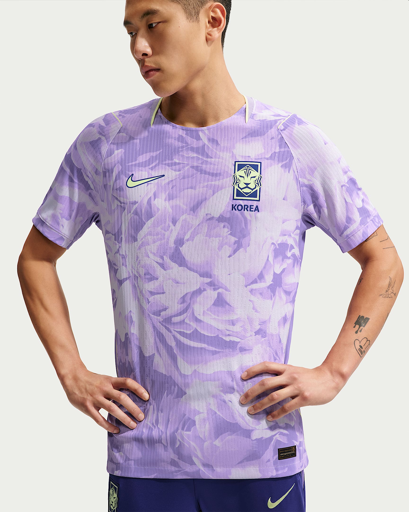 2026 赛季韩国队客场球员版 Nike Aero-FIT 男子足球球衣 - 太空紫/浅紫晶/浅柠色/全球蓝