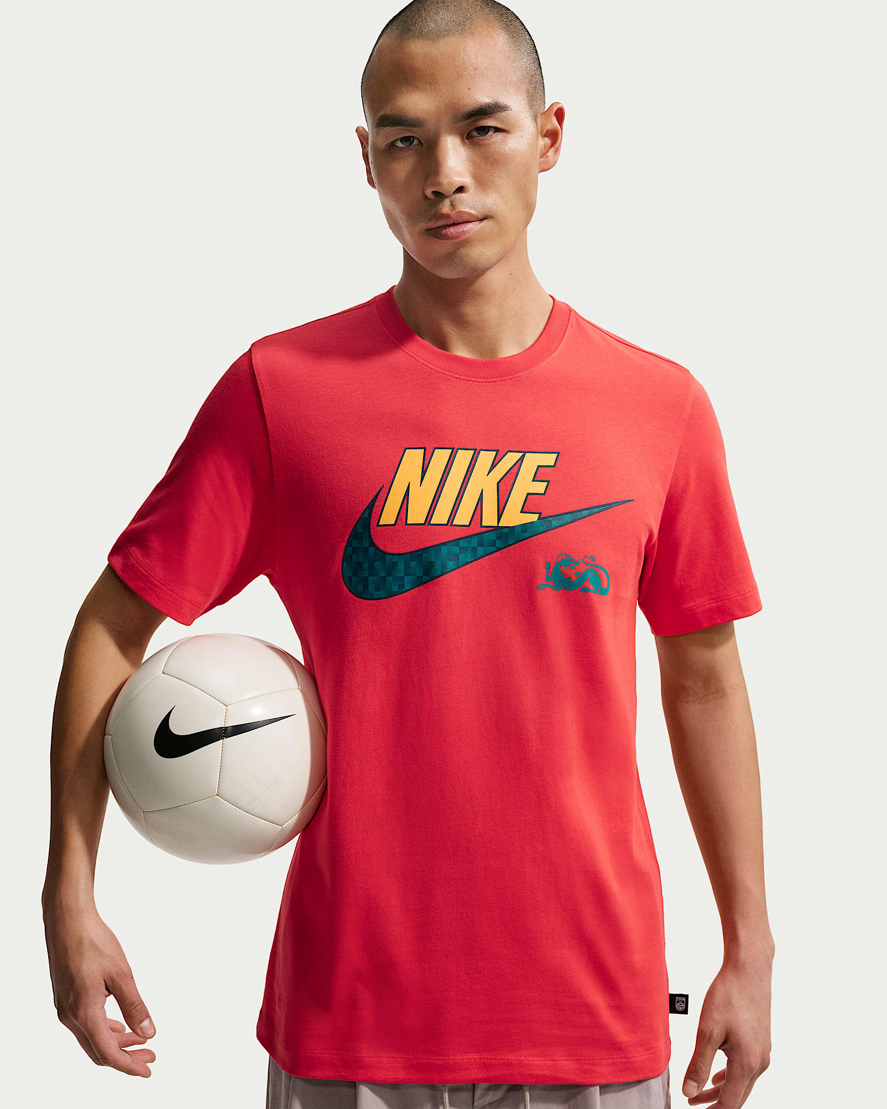 中国队 Nike 男子足球T恤 - 浅深红