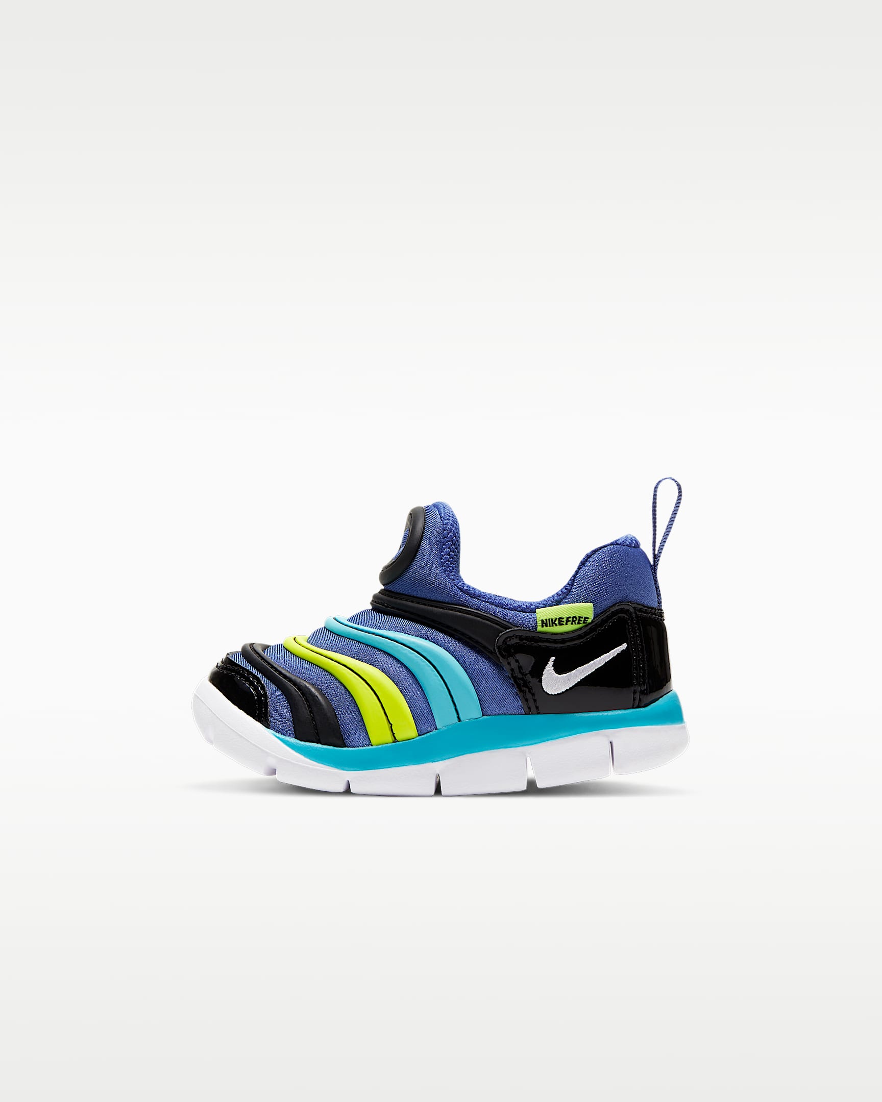 Nike Dynamo Free 耐克毛毛虫婴童易穿脱运动鞋 - 宇宙蓝/波罗的海蓝/黑/白色