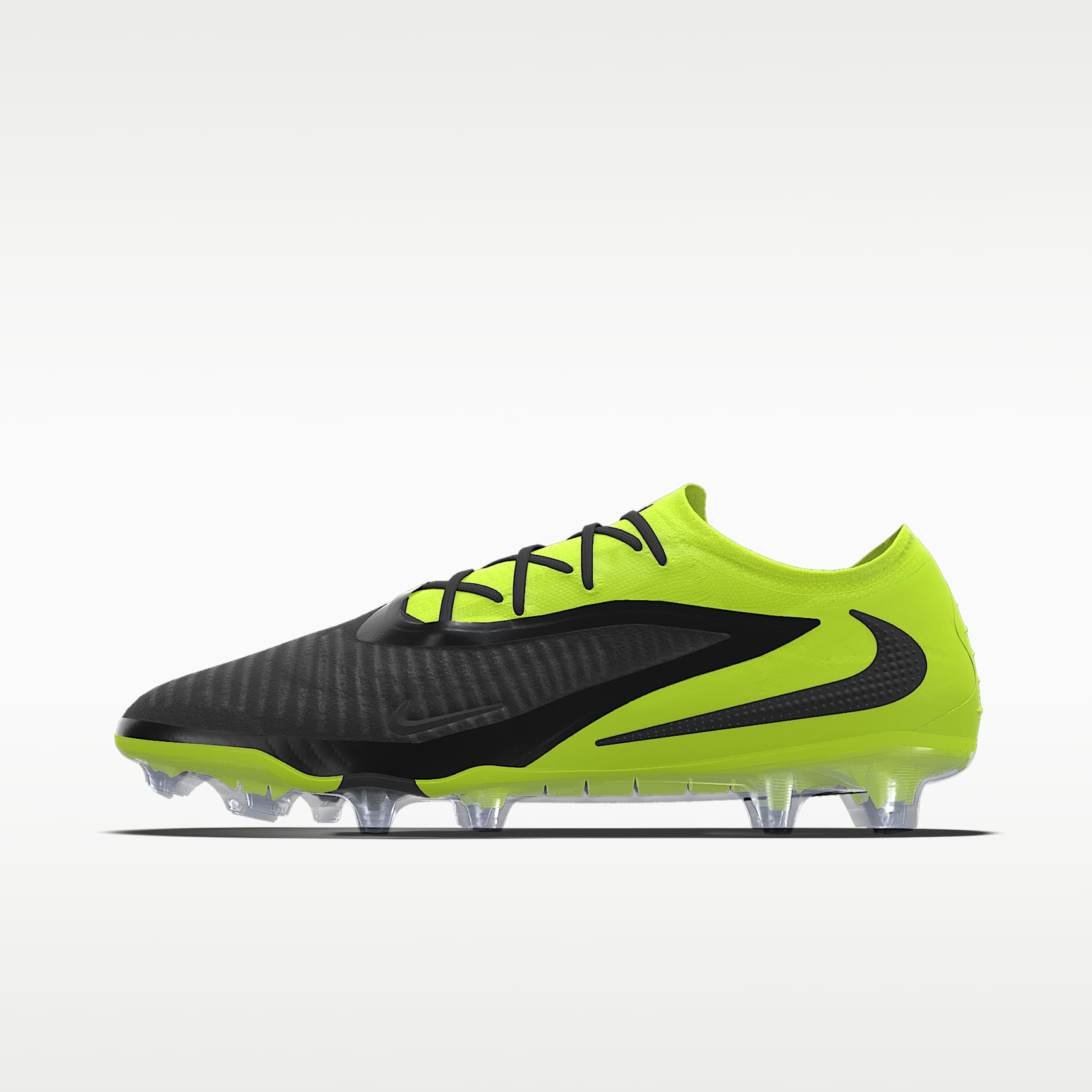 Nike Phantom 6 Low Elite By You 专属定制天然硬质草地足球鞋 - 黑/荧光黄/多色