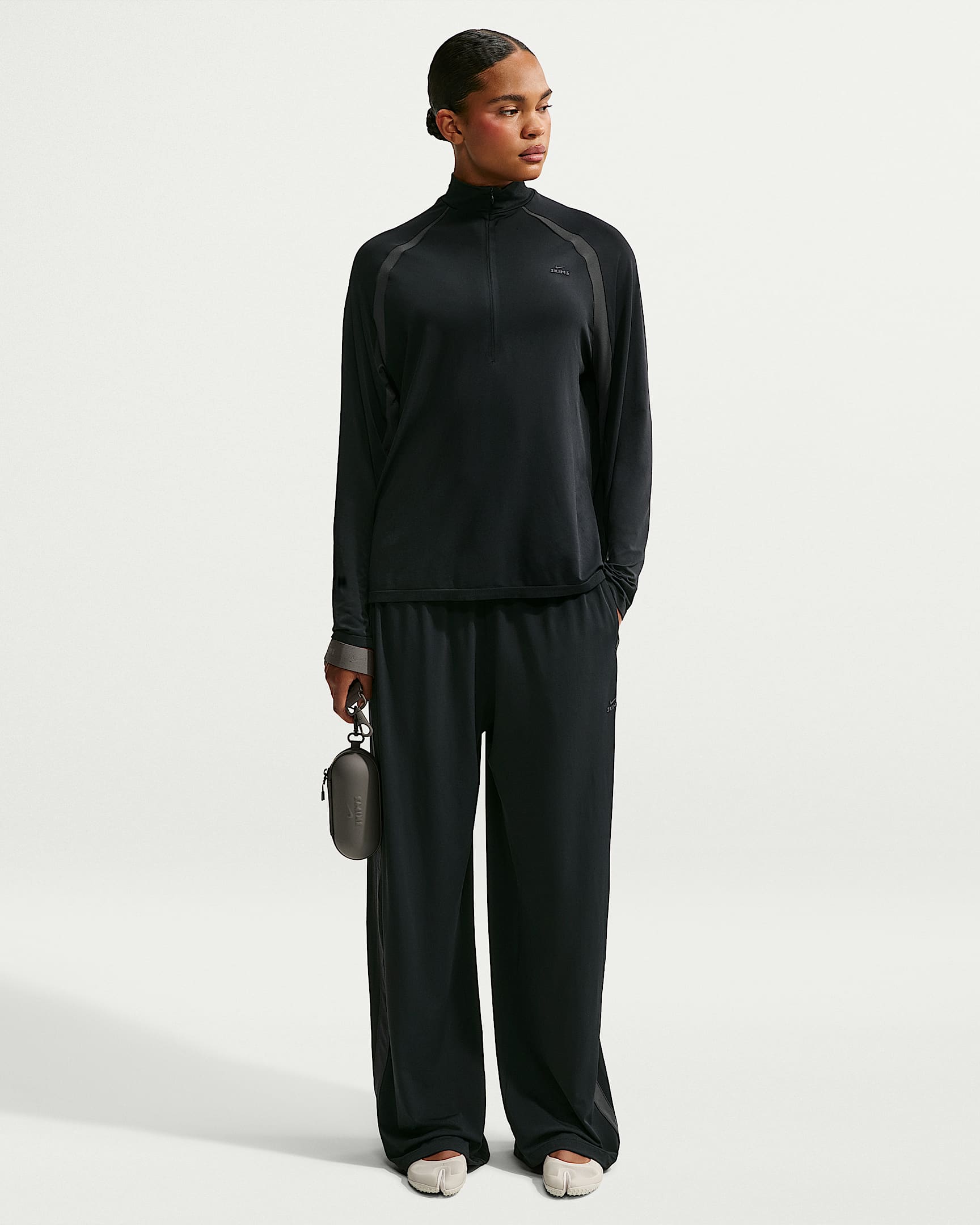 NikeSKIMS Stretch Knit 2.0 女子阔腿长裤 - NSKM Obsidian/NSKM Igneous