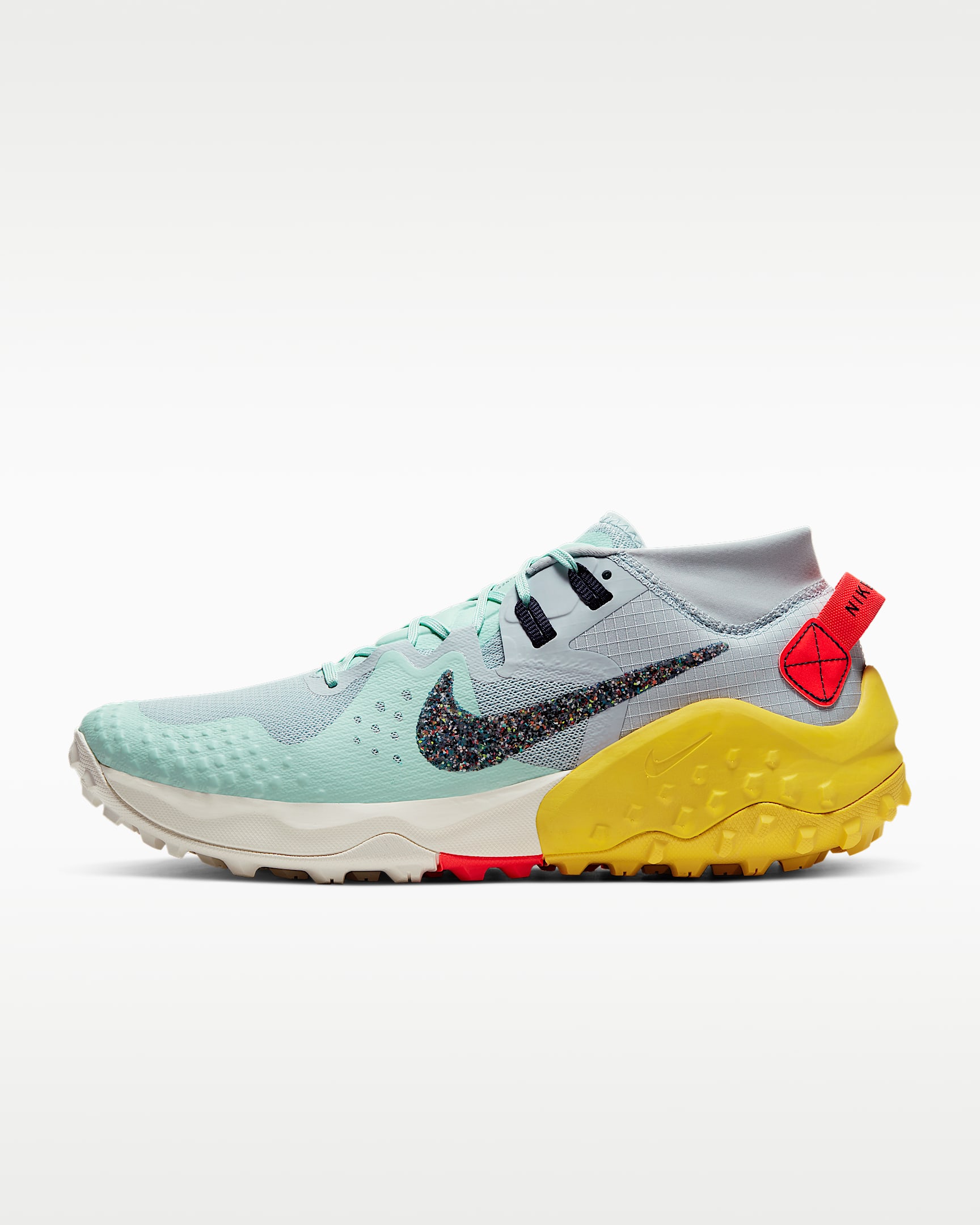 Nike Wildhorse 6 男子跑步鞋 - 浅蓝灰/泡沫薄荷绿/速度黄/黑蓝