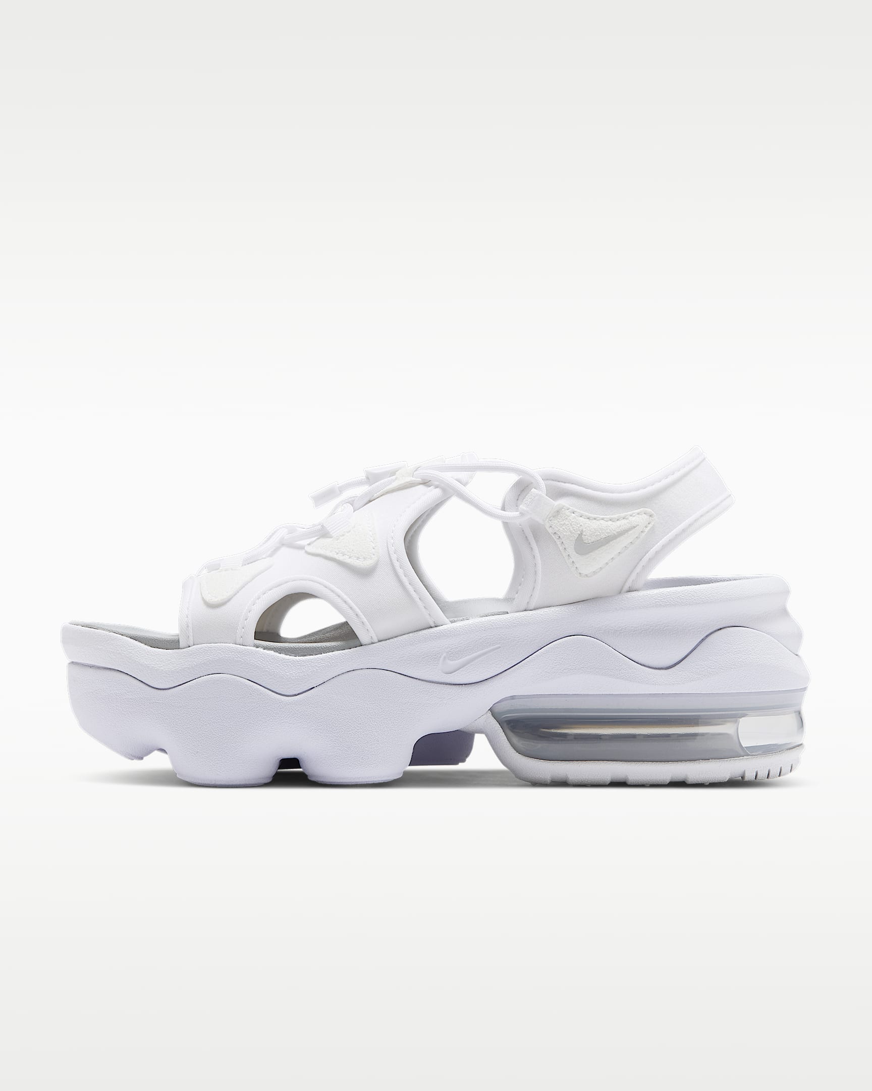 Nike Air Max Koko 女子厚底凉鞋 - 白色/金属银灰/尘光子色