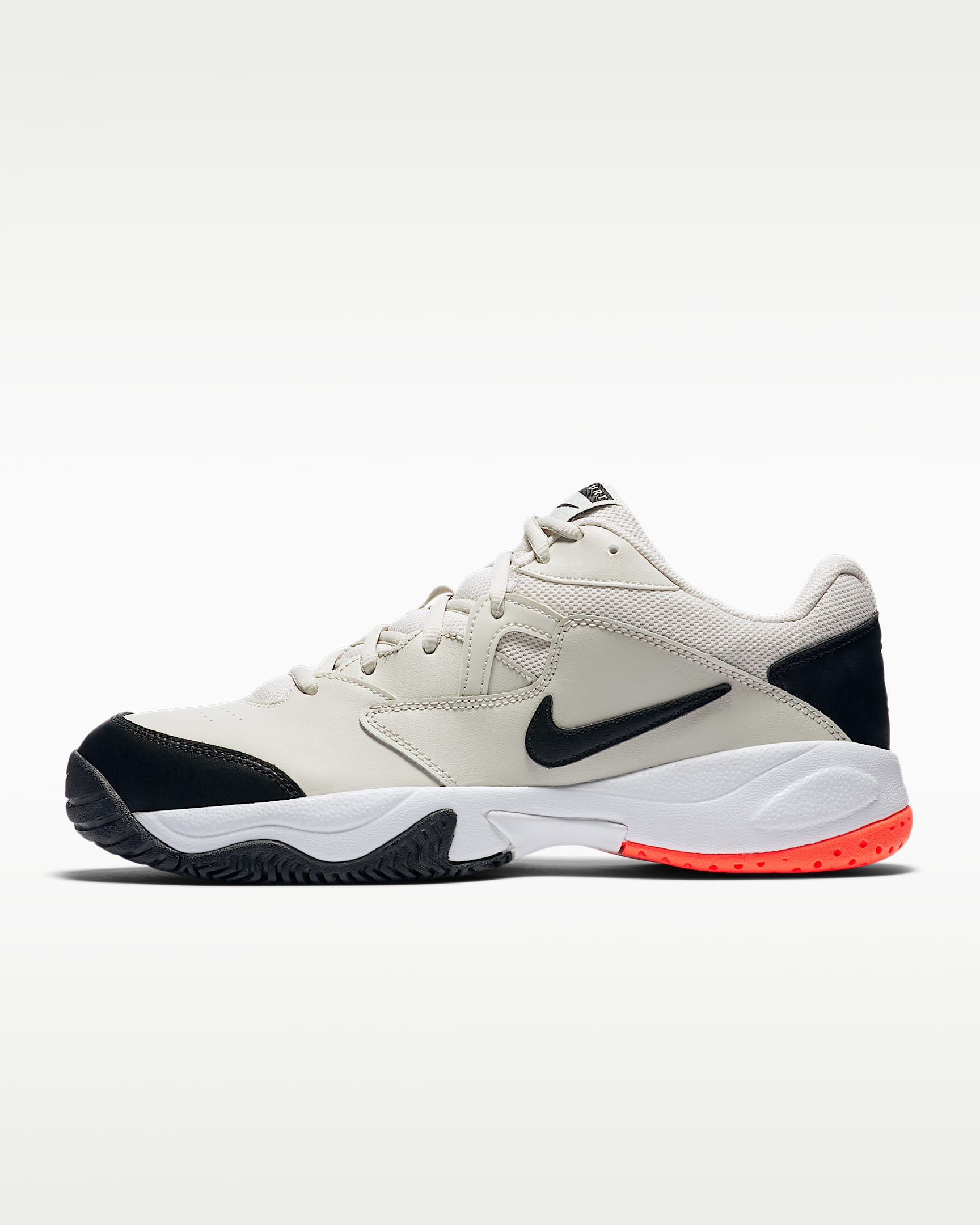 NikeCourt Lite 2 男子硬地球场网球鞋 - 浅骨色/火山岩红/白色/黑