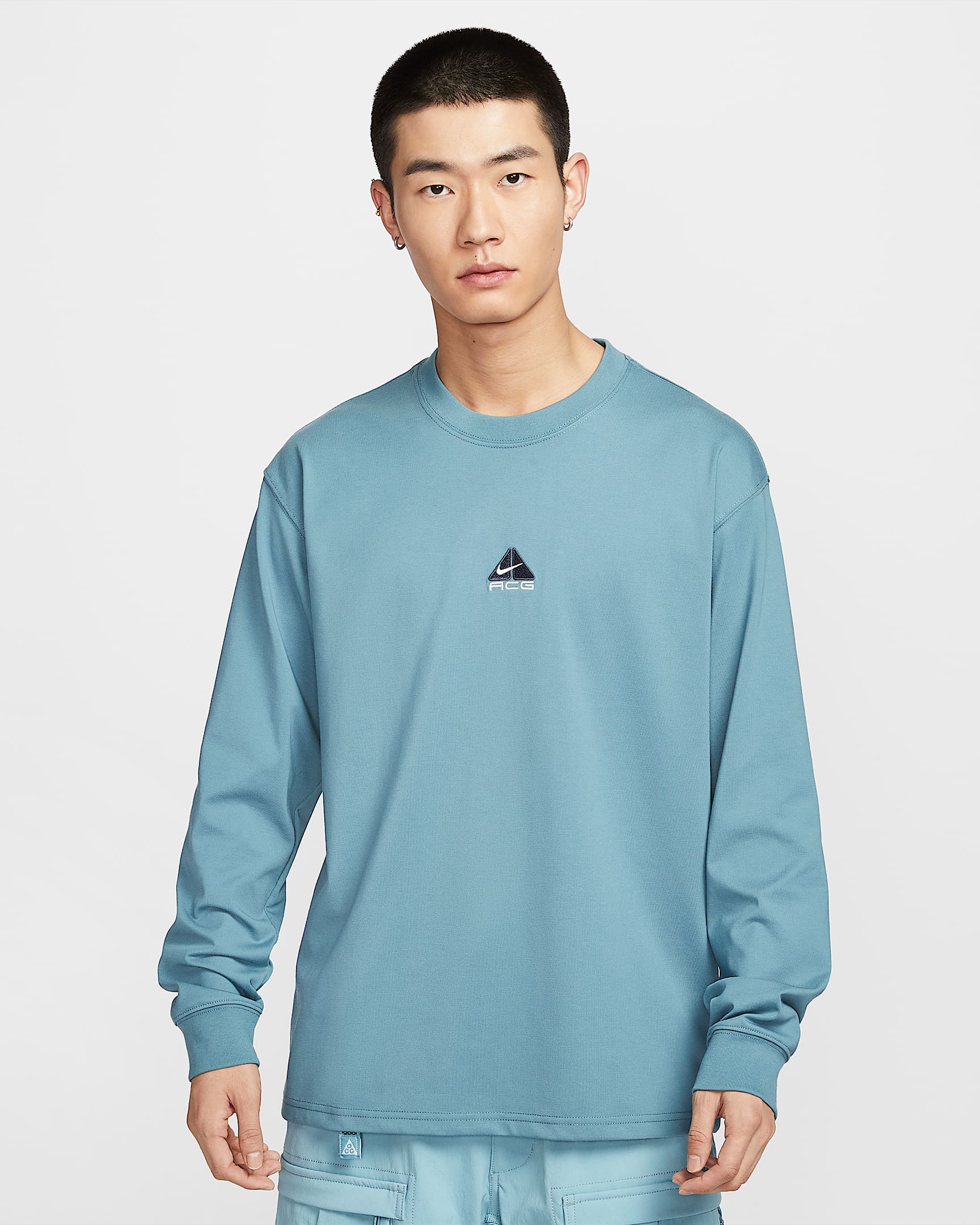 Nike ACG "Lungs" 男子速干长袖T恤 - 烟灰蓝