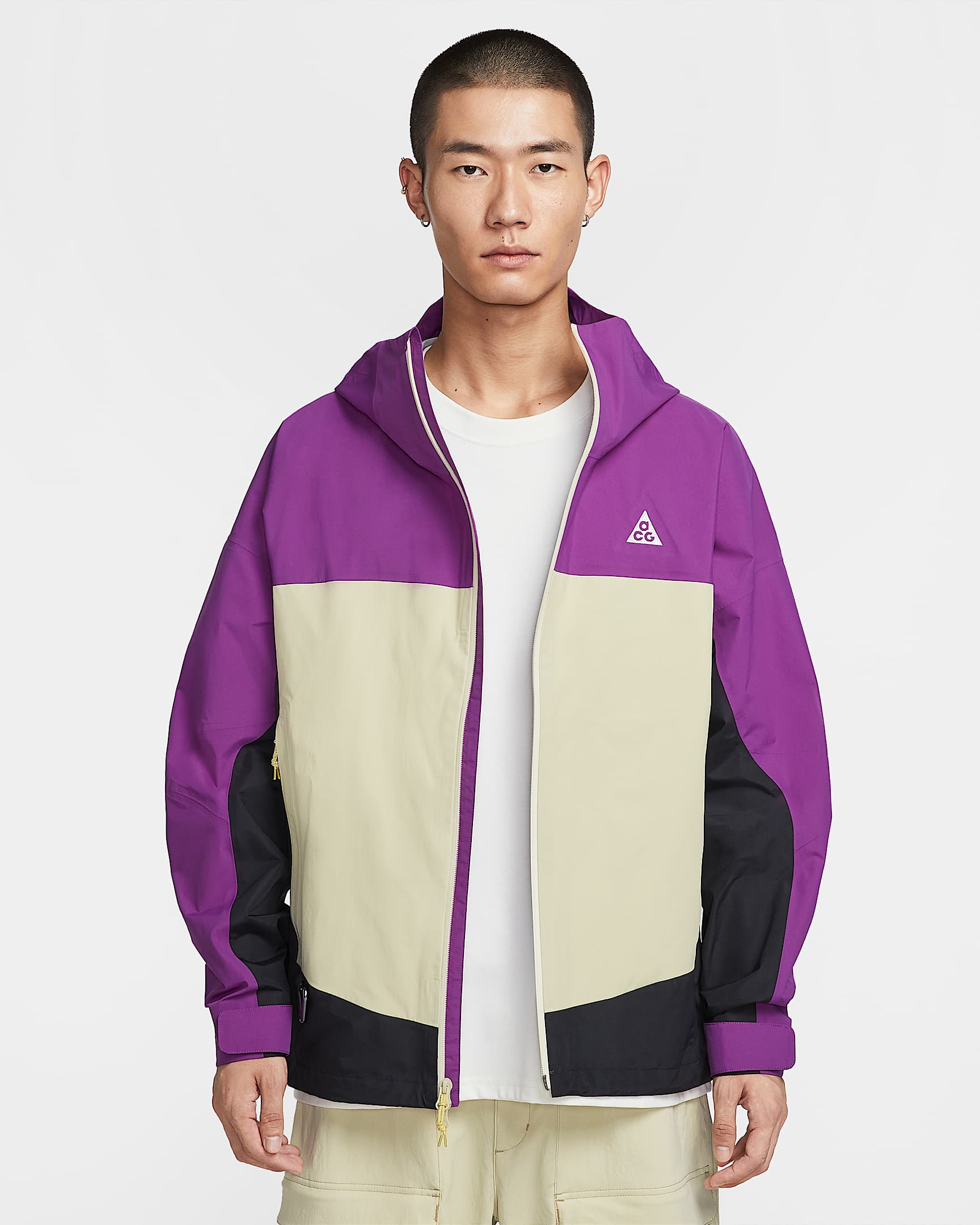 Nike ACG "Morpho" Storm-FIT ADV 2.5L 男子防风防水夹克硬壳冲锋衣 - 浆果红/黑/山峰白