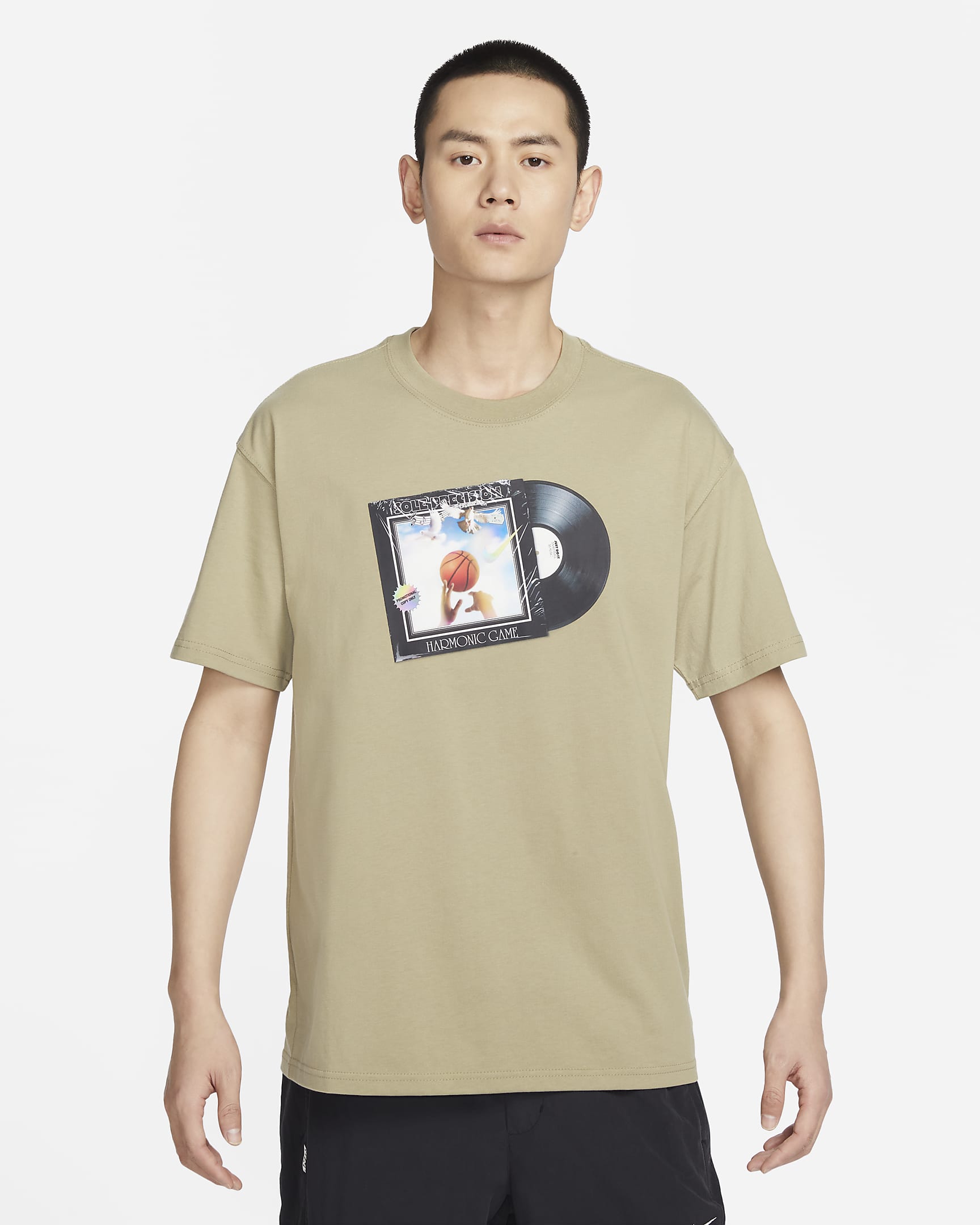 Nike 男子篮球T恤 - 橄榄绿