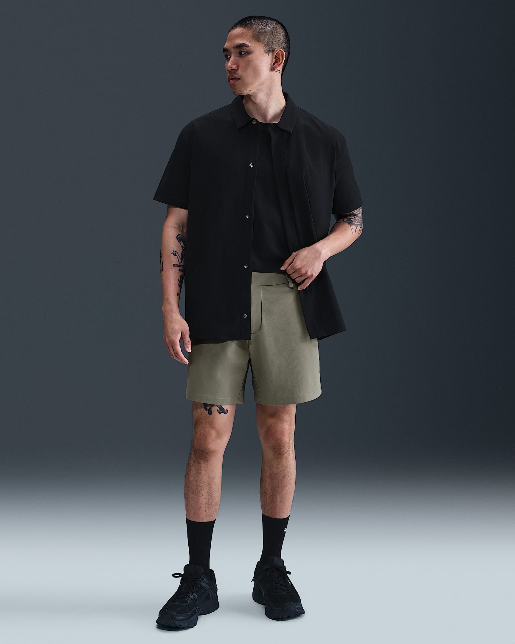 Nike 24.7 PerfectStretch Dri-FIT 男子速干短裤 - 浅军绿/黑/钢绿