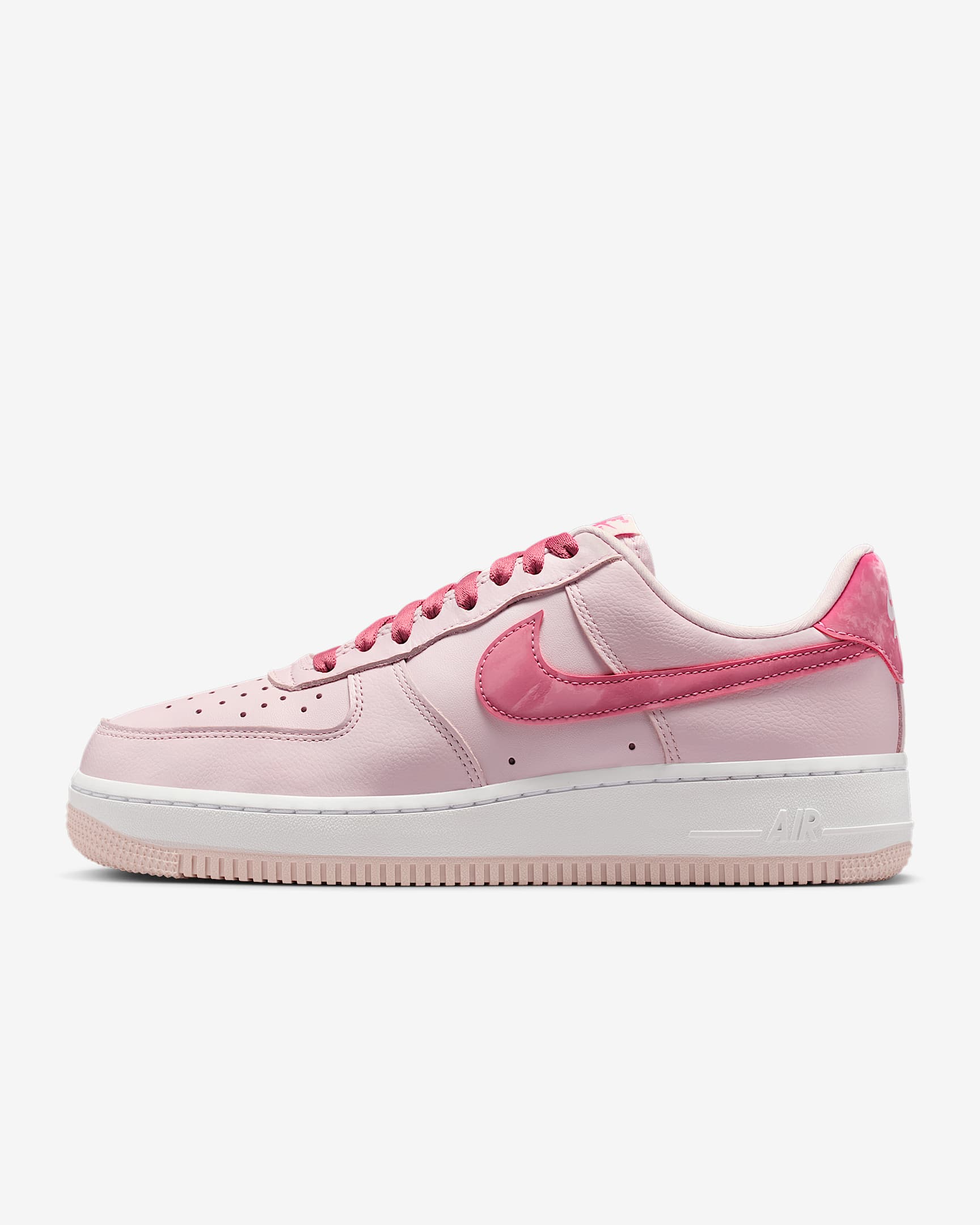 Nike Air Force 1 '07 "Valentine's Day" 情人节系列女子空军一号运动鞋 - 珍珠粉/白色/牡丹红