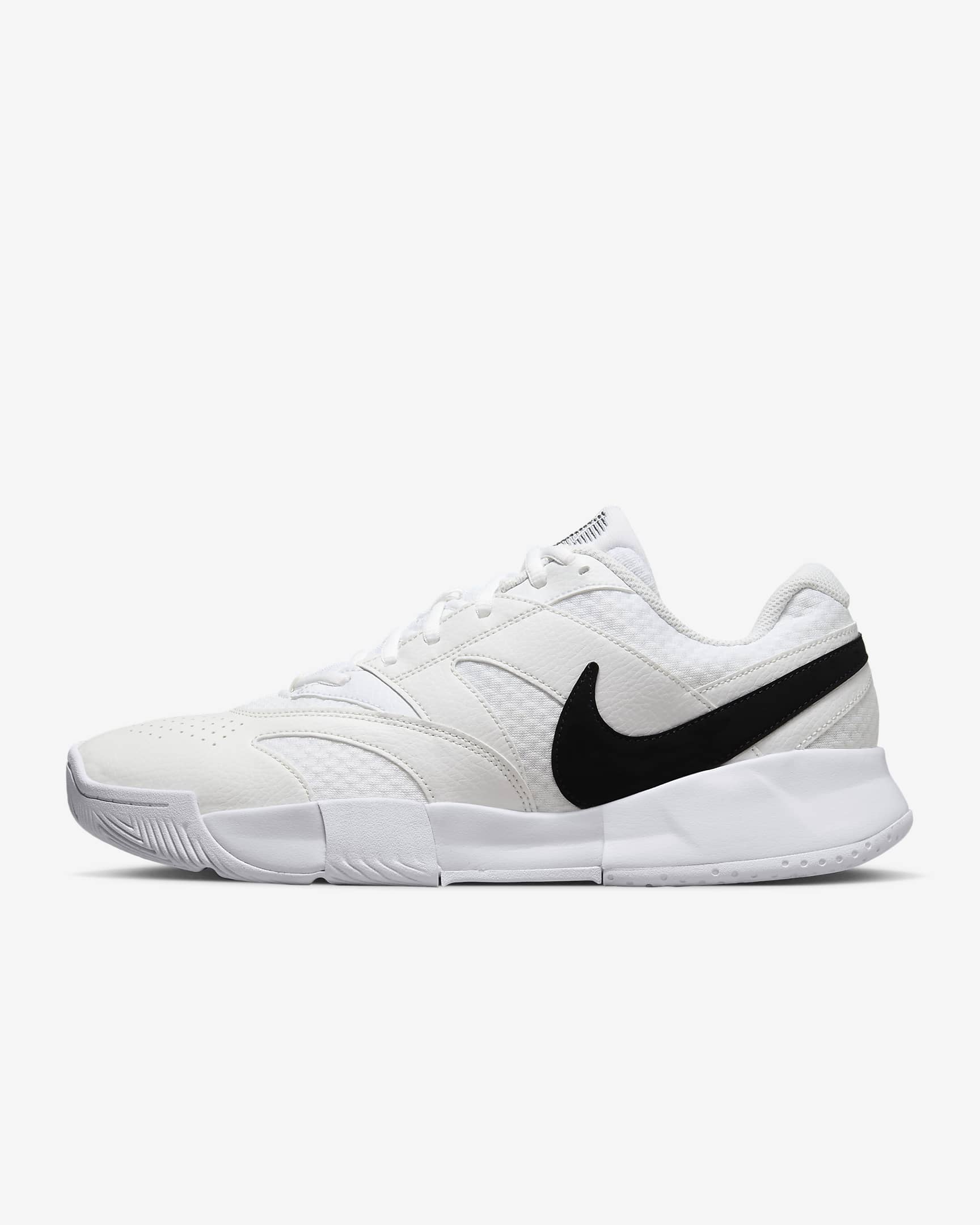 NikeCourt Lite 4 男子硬地球场网球鞋 - 白色/山峰白/黑