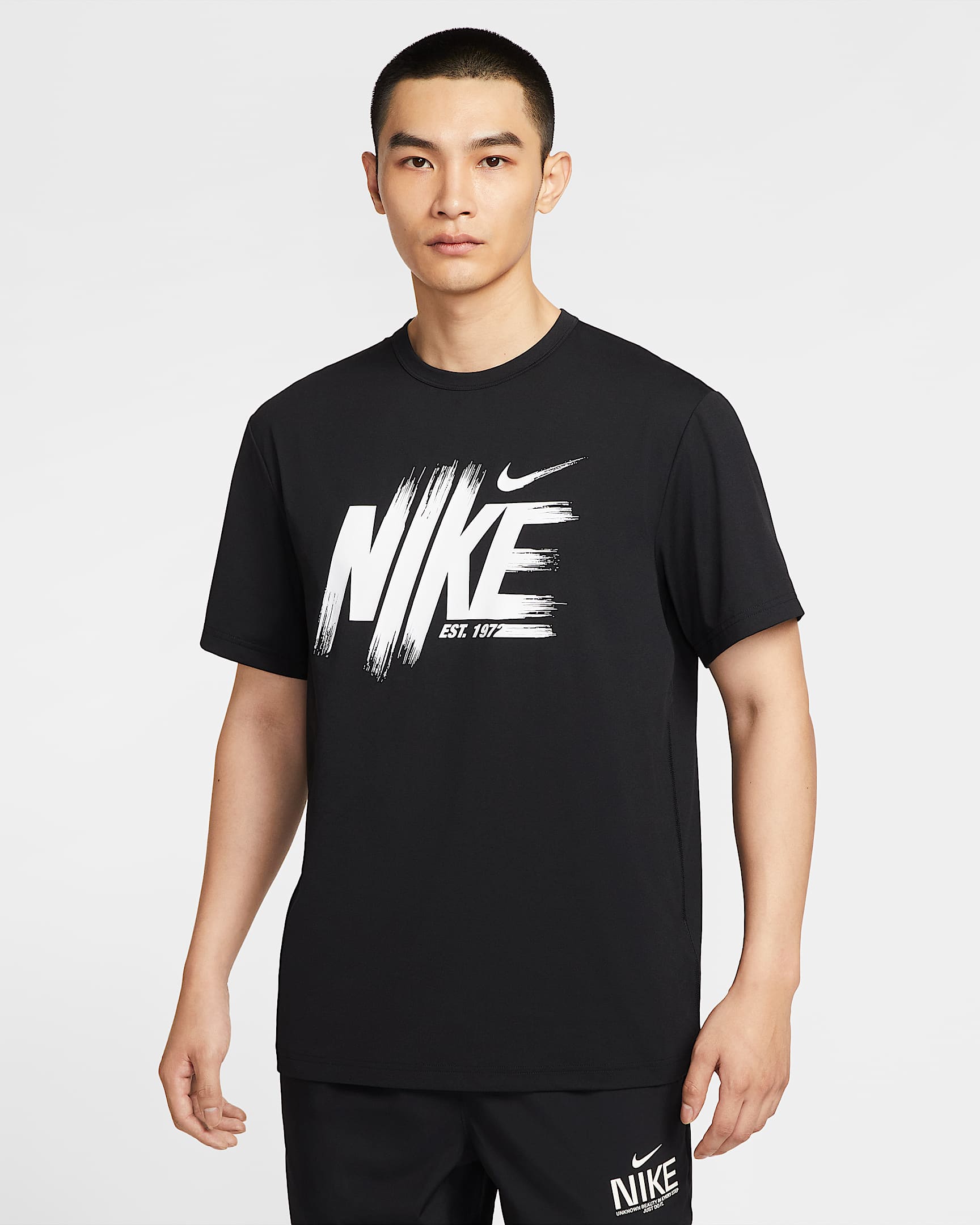 Nike Hyverse Dri-FIT 男子防晒速干训练上衣 - 黑/白色
