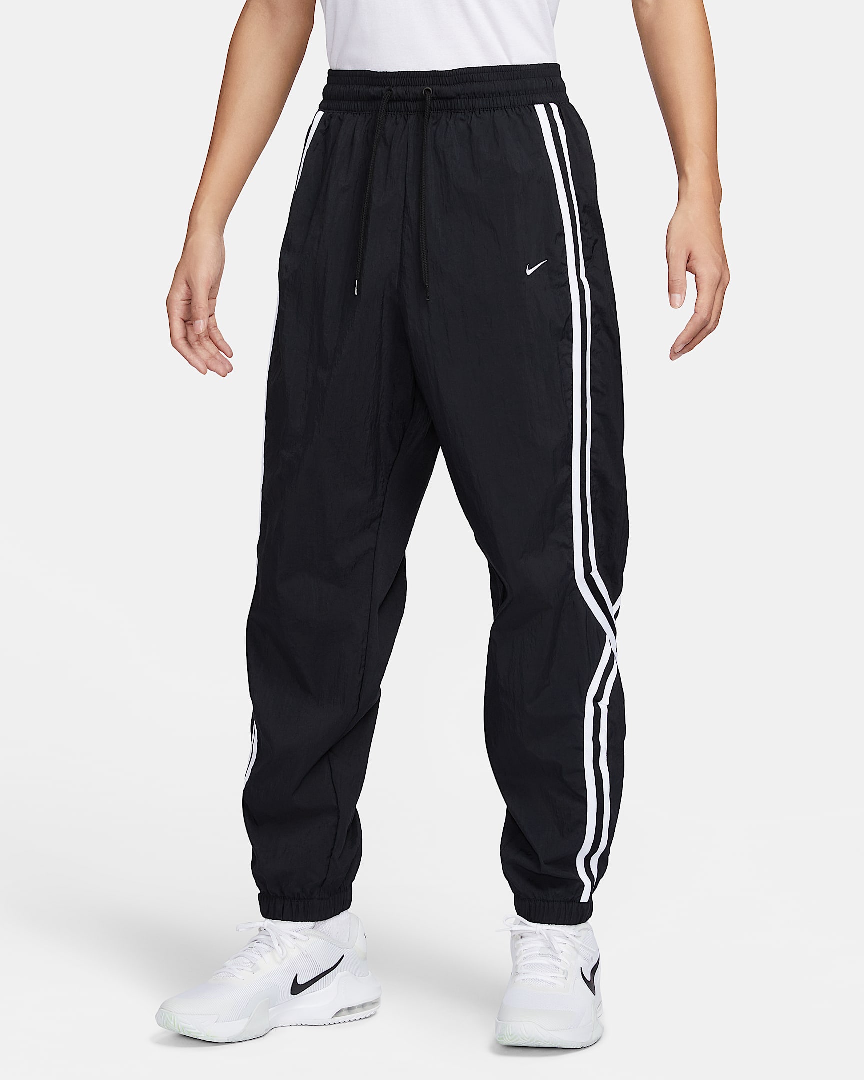 Nike DNA Crossover 男子拒水篮球长裤 - 黑/白色/白色