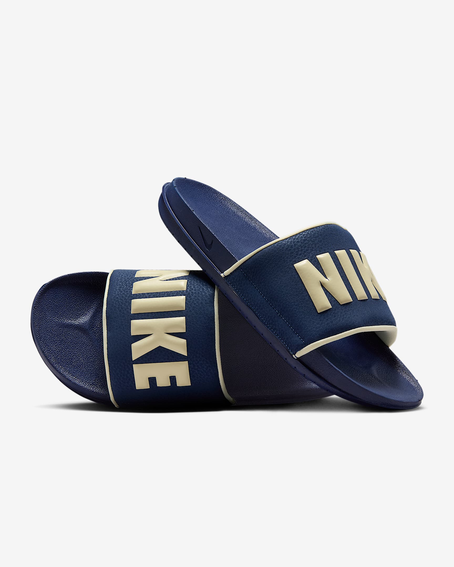 Nike Offcourt 男子拖鞋 - 深藏青/深藏青/石膏色