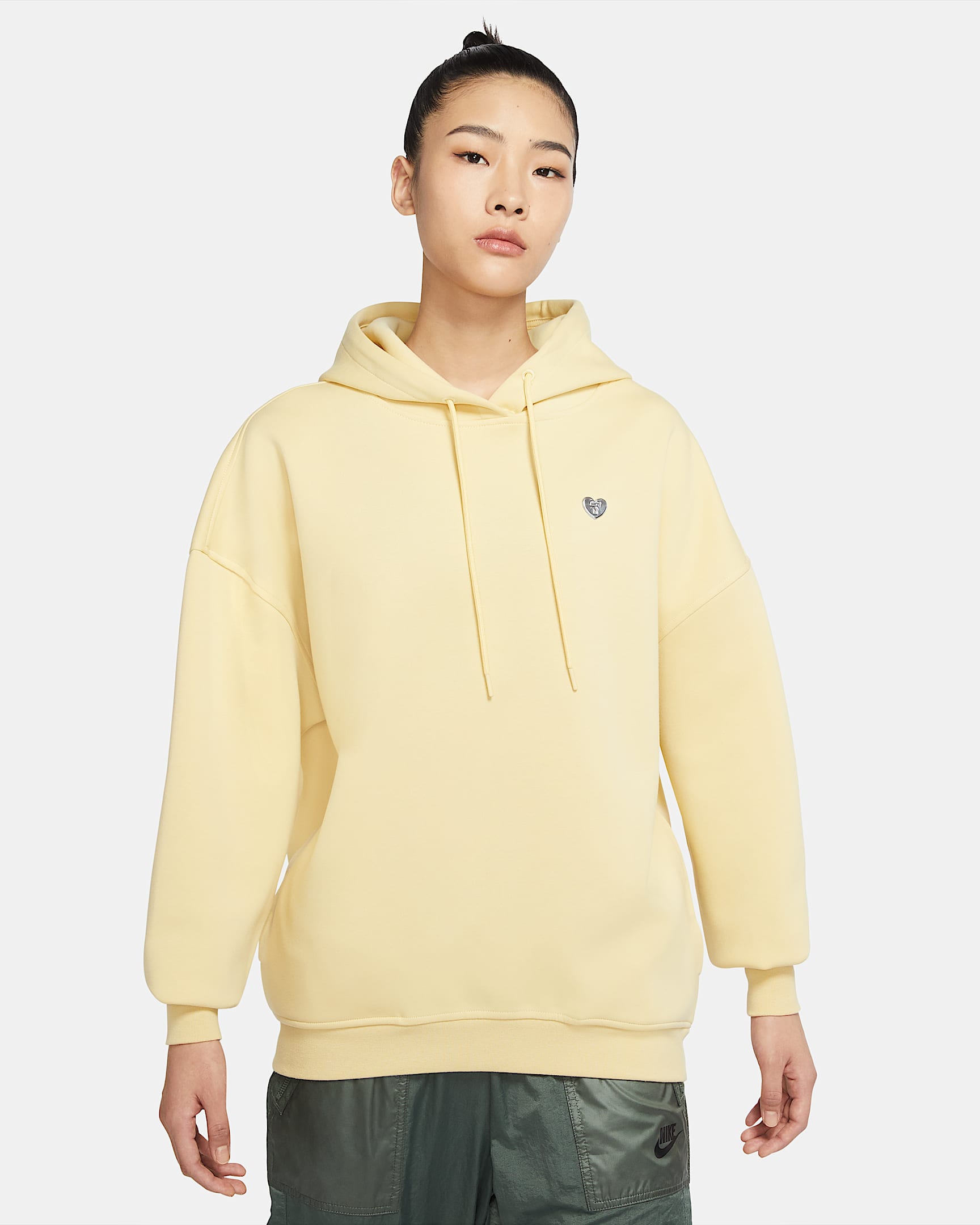 Nike Sportswear 女子套头连帽衫 - 水洗柠檬黄