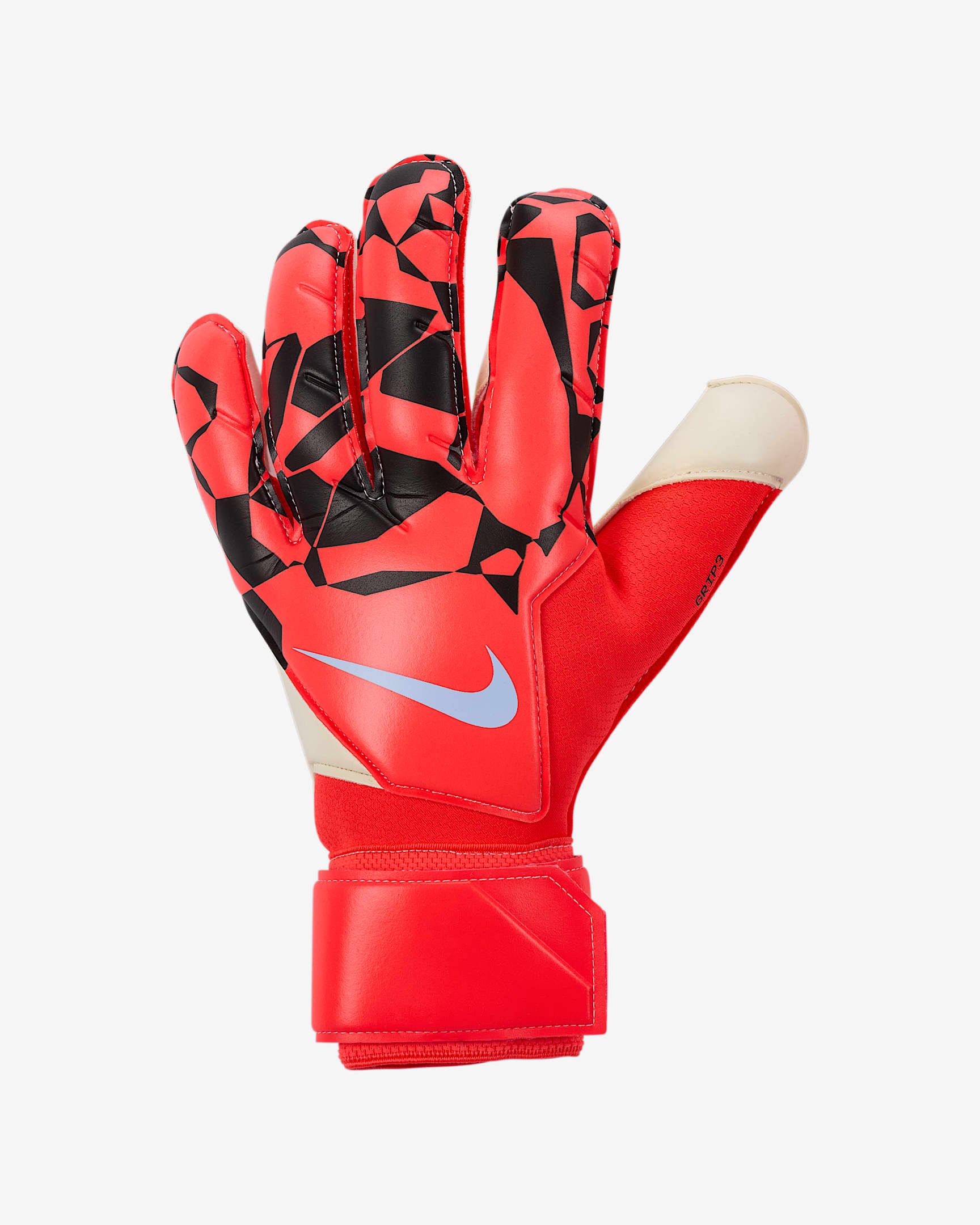 Nike Grip3 足球守门员手套(1 副) - 亮深红/黑/浅宝石蓝