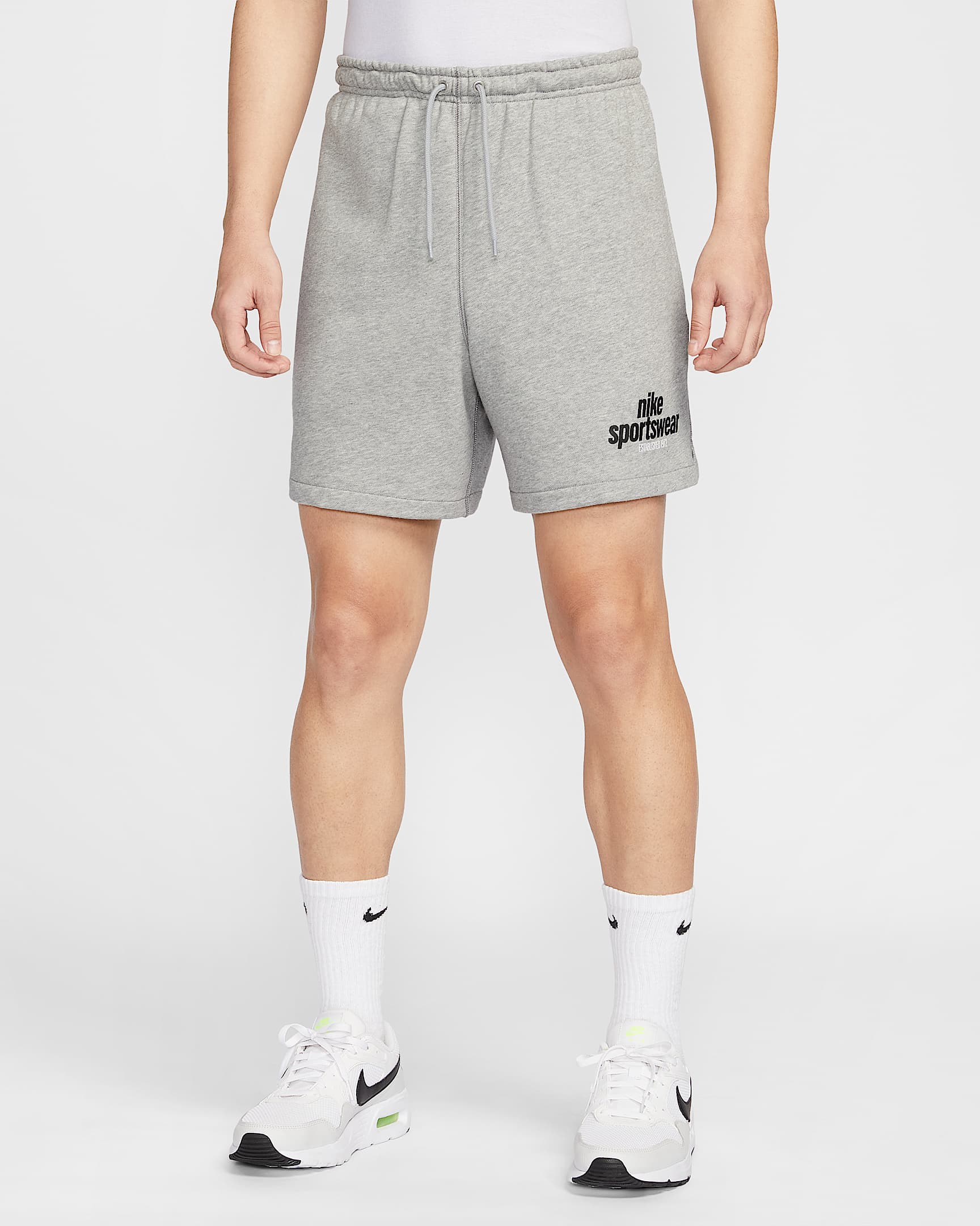 Nike Club 男子法式毛圈短裤 - 调色暗灰/浅烟灰/黑