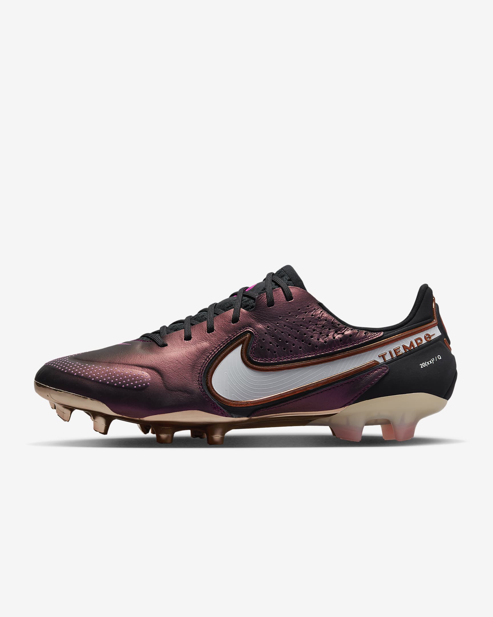 Nike Legend 9 Elite FG 男/女天然硬质草地足球鞋 - 太空紫/灰黑/爆炸粉/白色