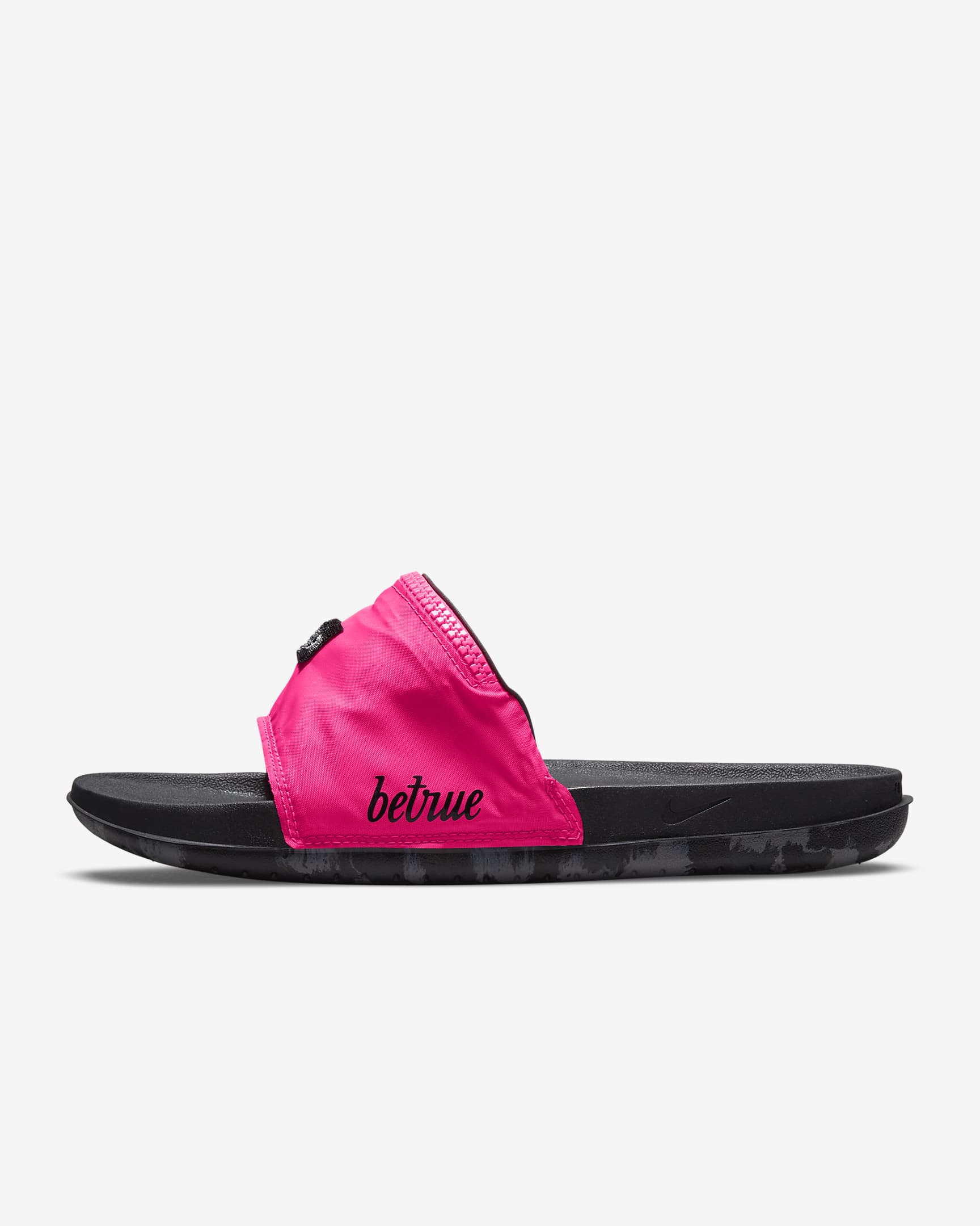 Nike Offcourt Slide FP BT 男子拖鞋 - 透明粉/黑/粉蓝/白色