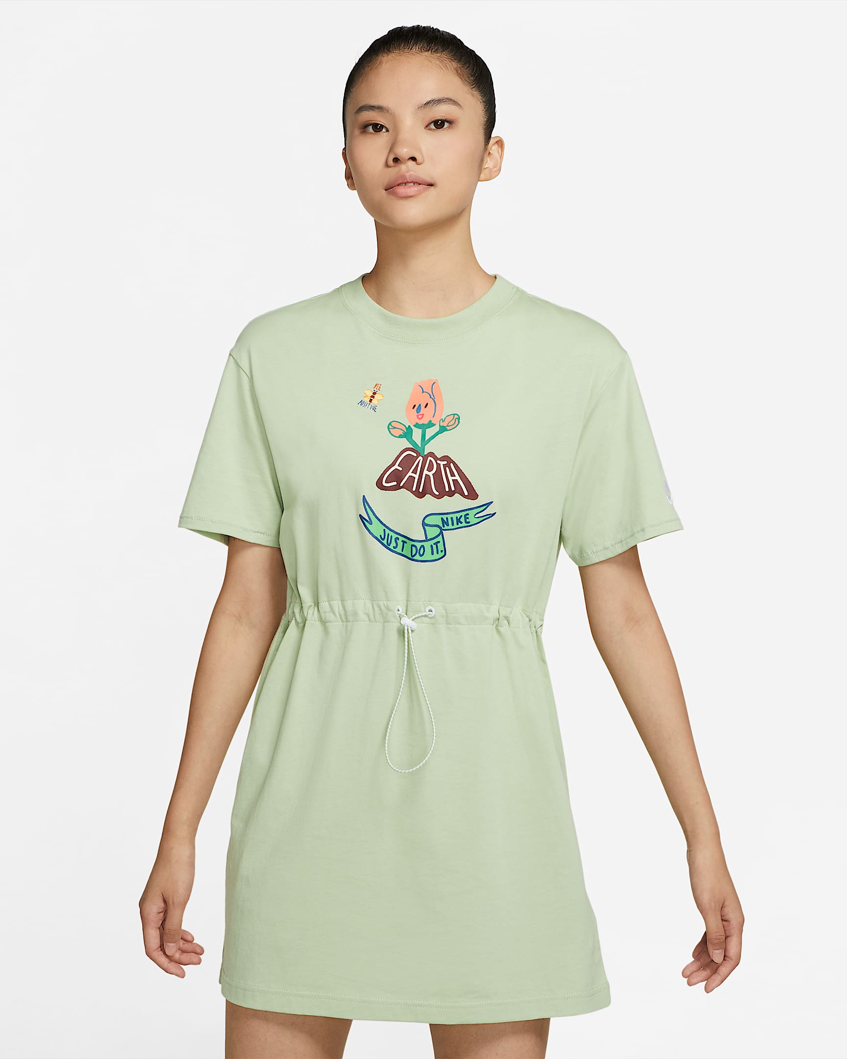 Nike Sportswear 女子短袖连衣裙 - 蜜瓜绿