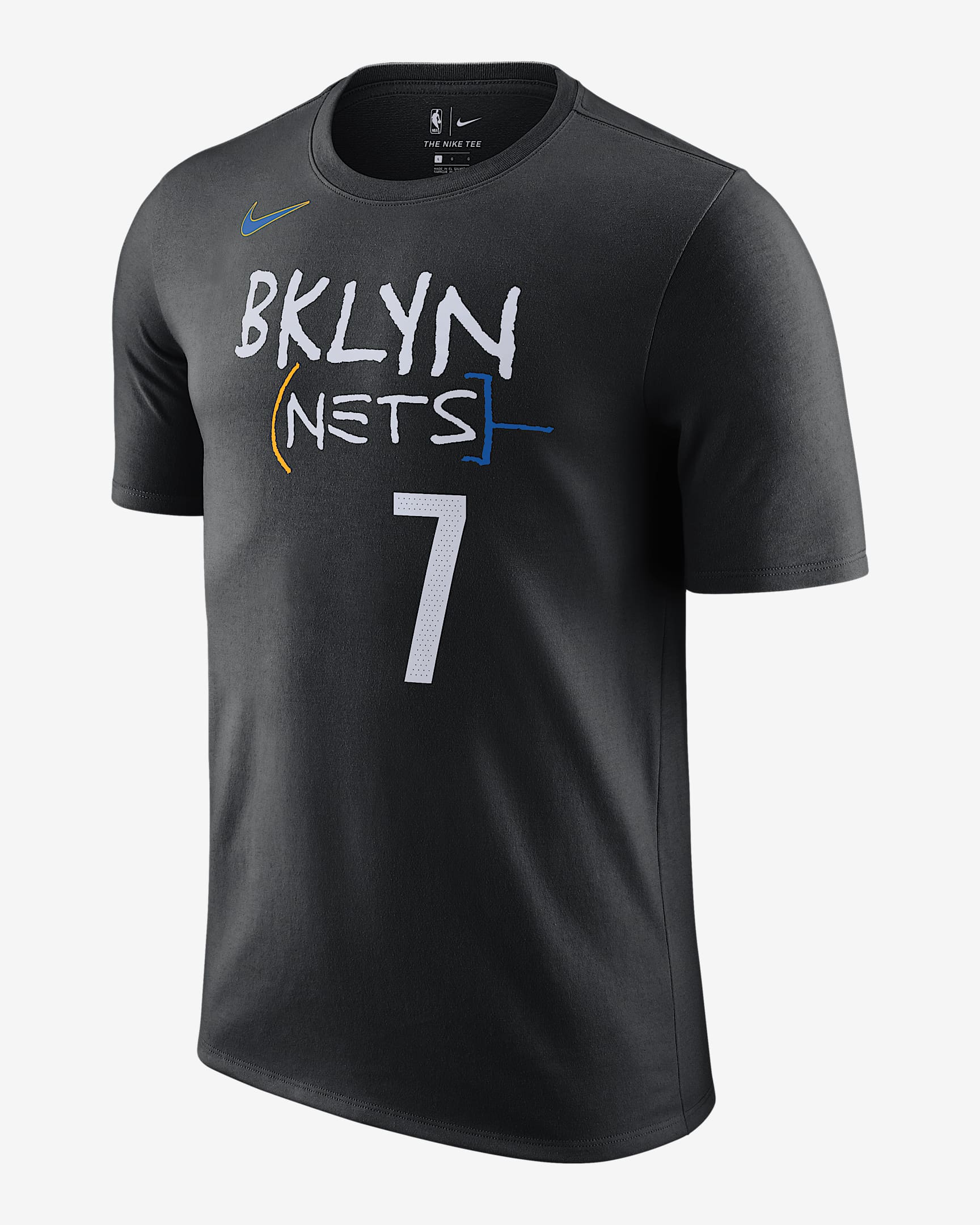 布鲁克林篮网队 City Edition Nike NBA 男子T恤 - 黑