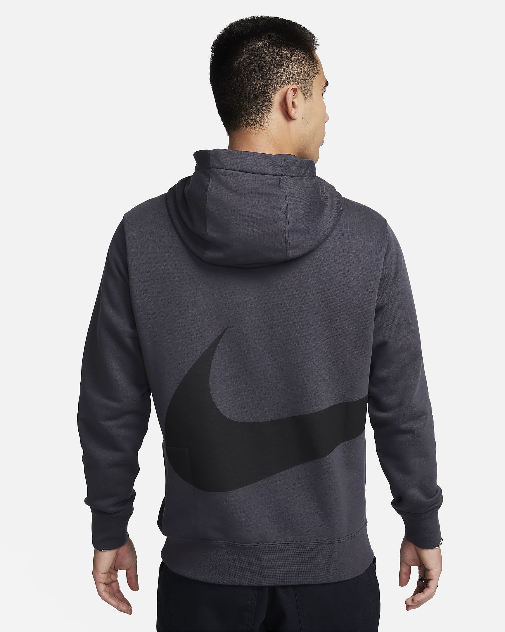 Nike Sportswear 男子法式毛圈套头连帽衫 - 煤黑/黑/煤黑